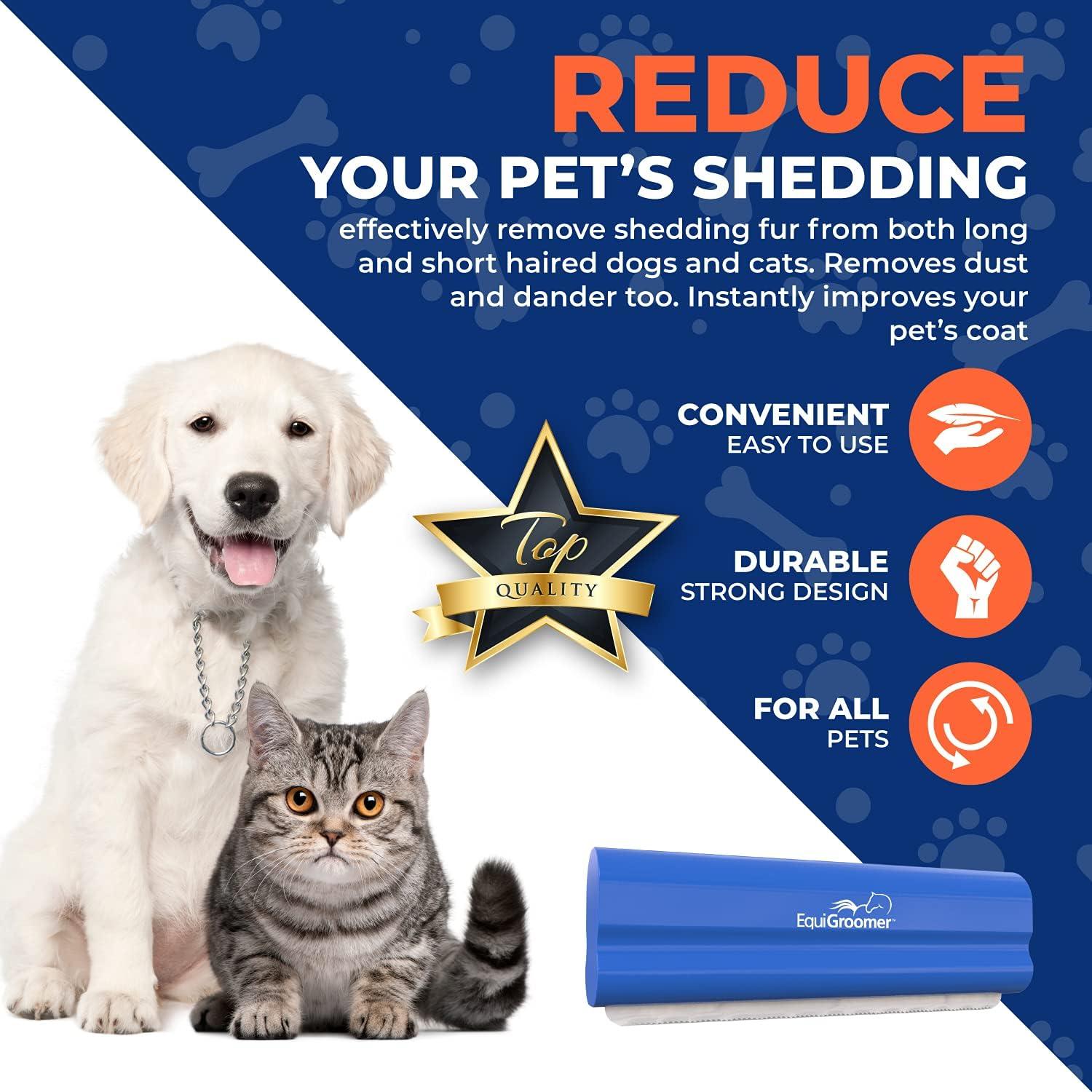 EasyGroomer Cepillo Deshedding Azul para Perros y Gatos 12.7cm