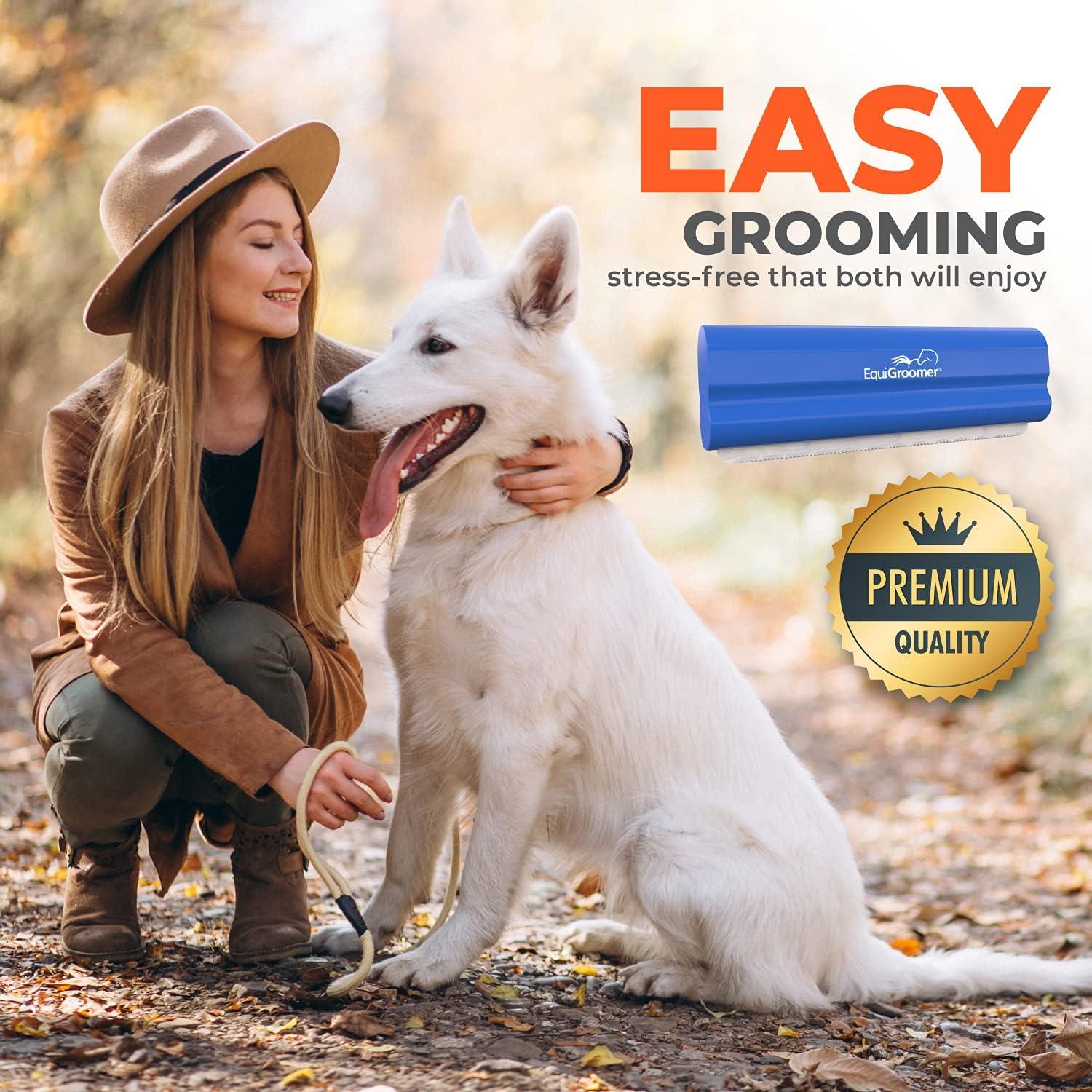 EasyGroomer Cepillo Deshedding Azul para Perros y Gatos 12.7cm