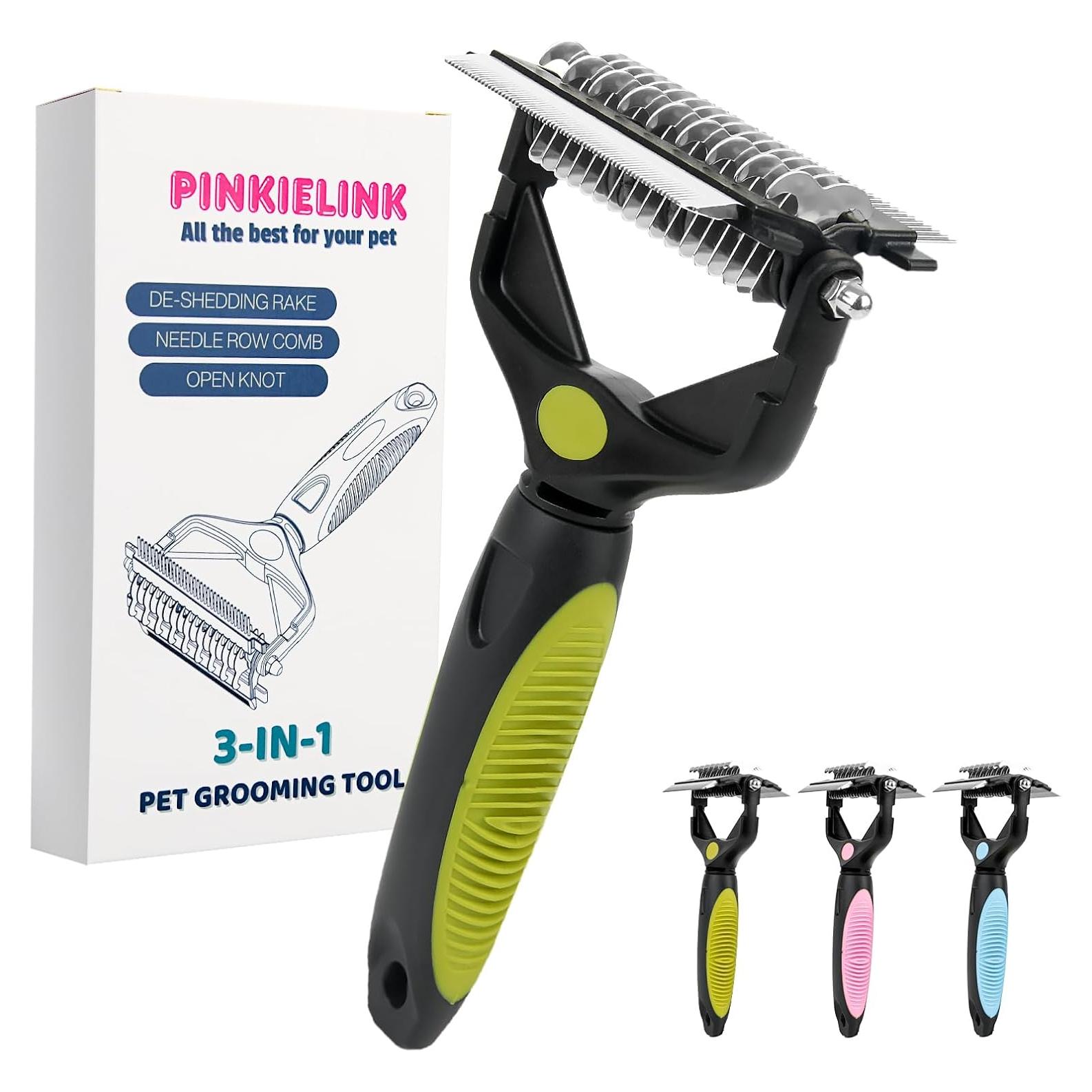 Herramienta de Aseo 3 en 1 PINKIELINK para Mascotas Verde