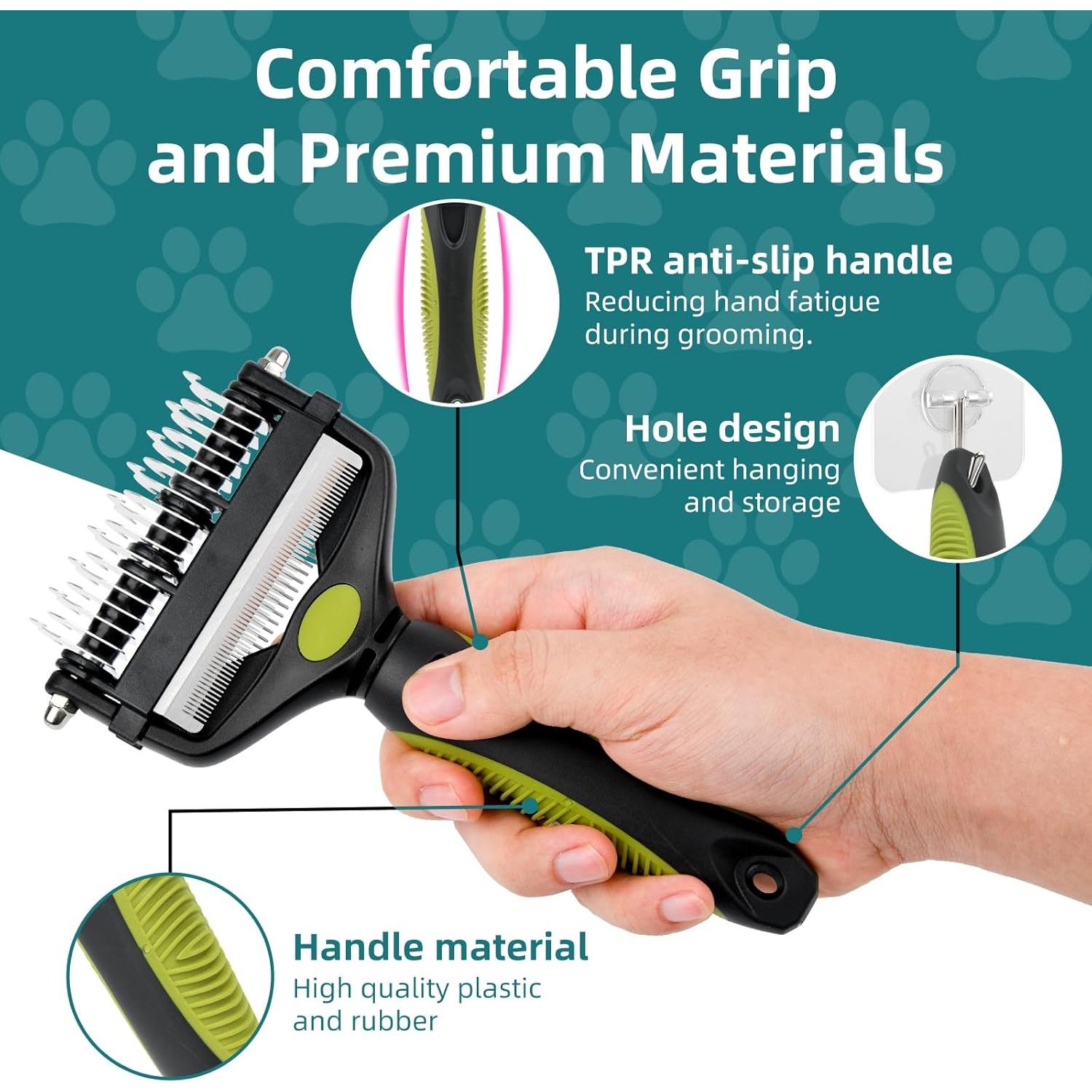 Herramienta de Aseo 3 en 1 PINKIELINK para Mascotas Verde