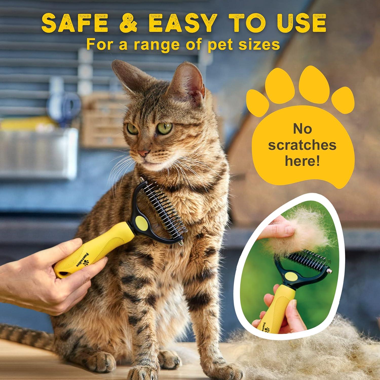 Cepillo Deshedding Pawradise Doble Cara para Perros y Gatos