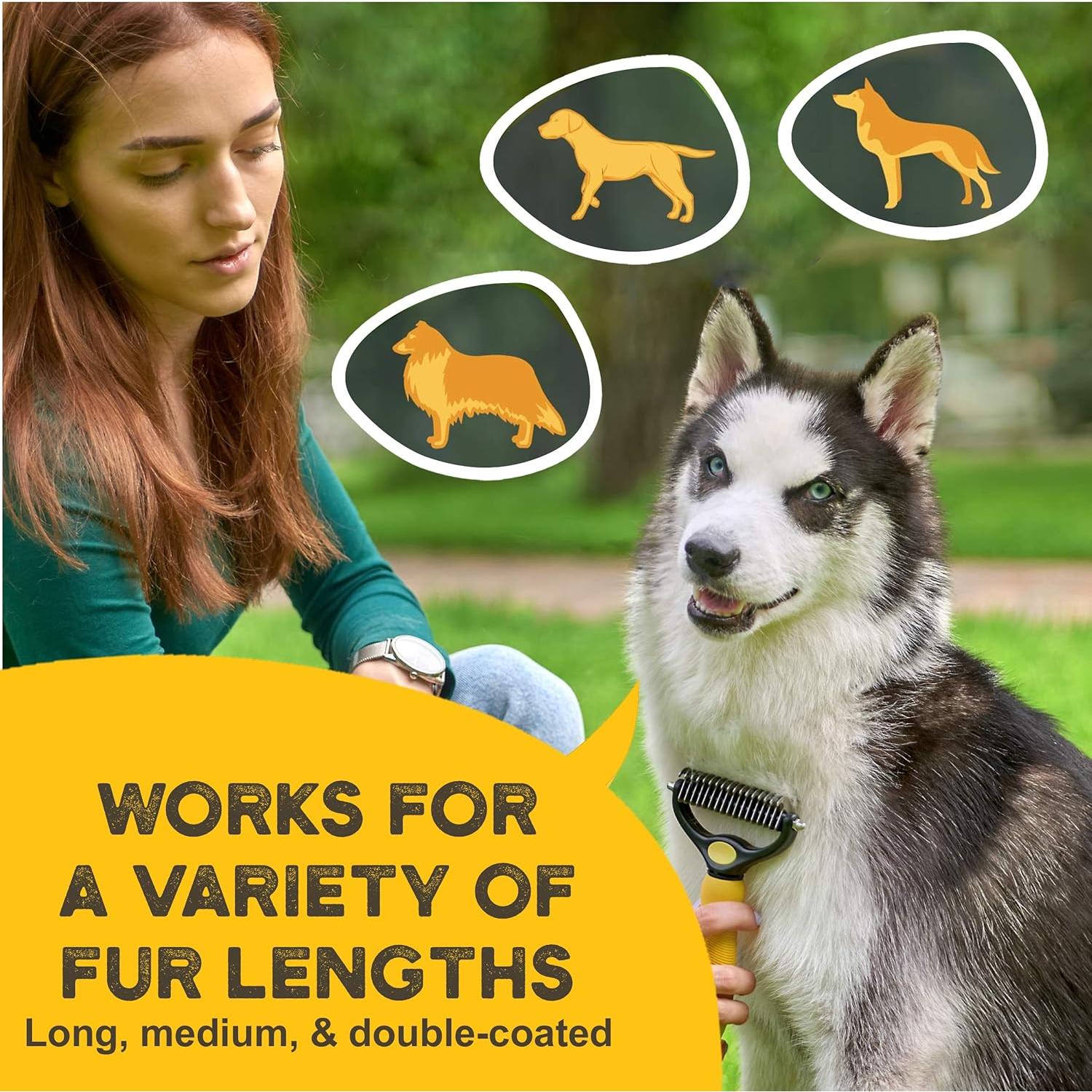 Cepillo Deshedding Pawradise Doble Cara para Perros y Gatos