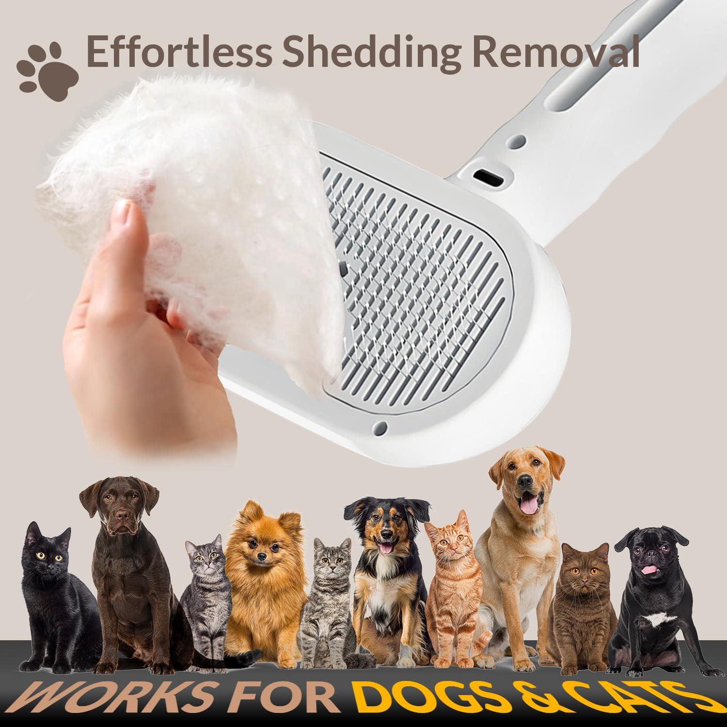 Cepillo de Vapor Autolimpiante Zupooko para Mascotas 20cm