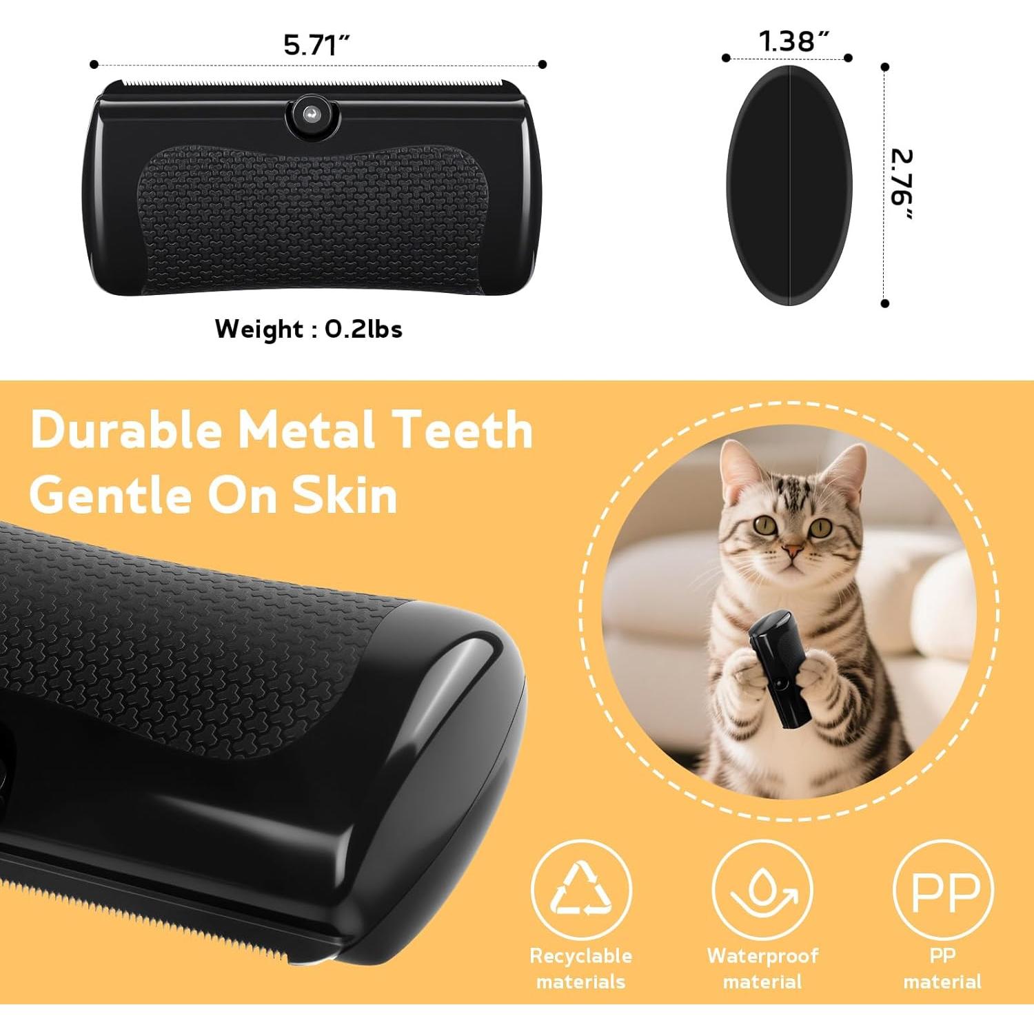 Cepillo Deshedding Homsoil para Perros y Gatos - Aseo Suave