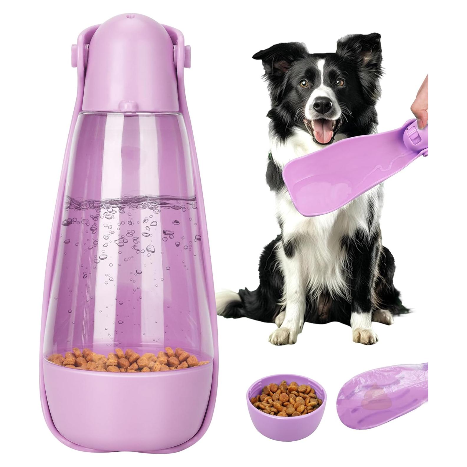 Botella de Agua para Perros UPSKY 414ml Plegable y Multifuncional