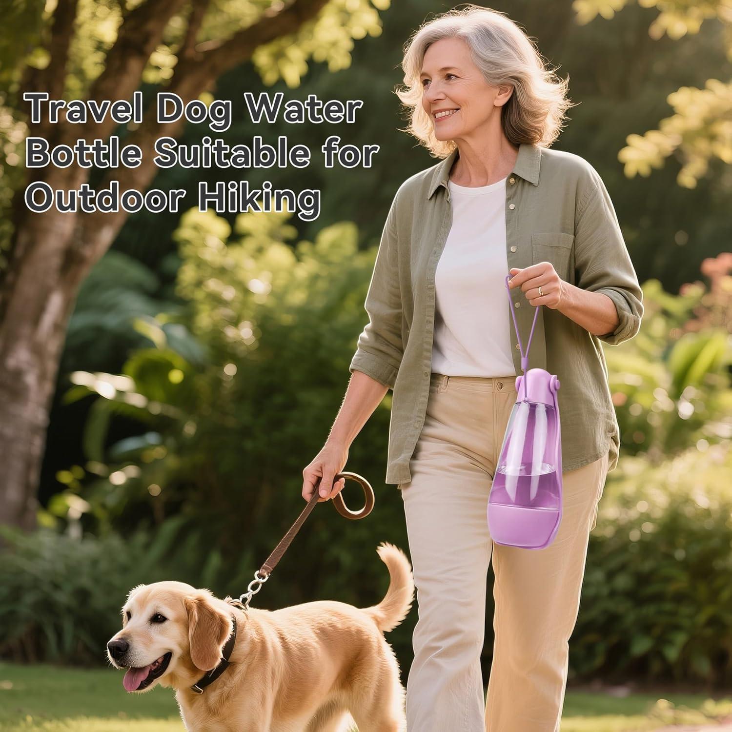 Botella de Agua para Perros UPSKY 414ml Plegable y Multifuncional