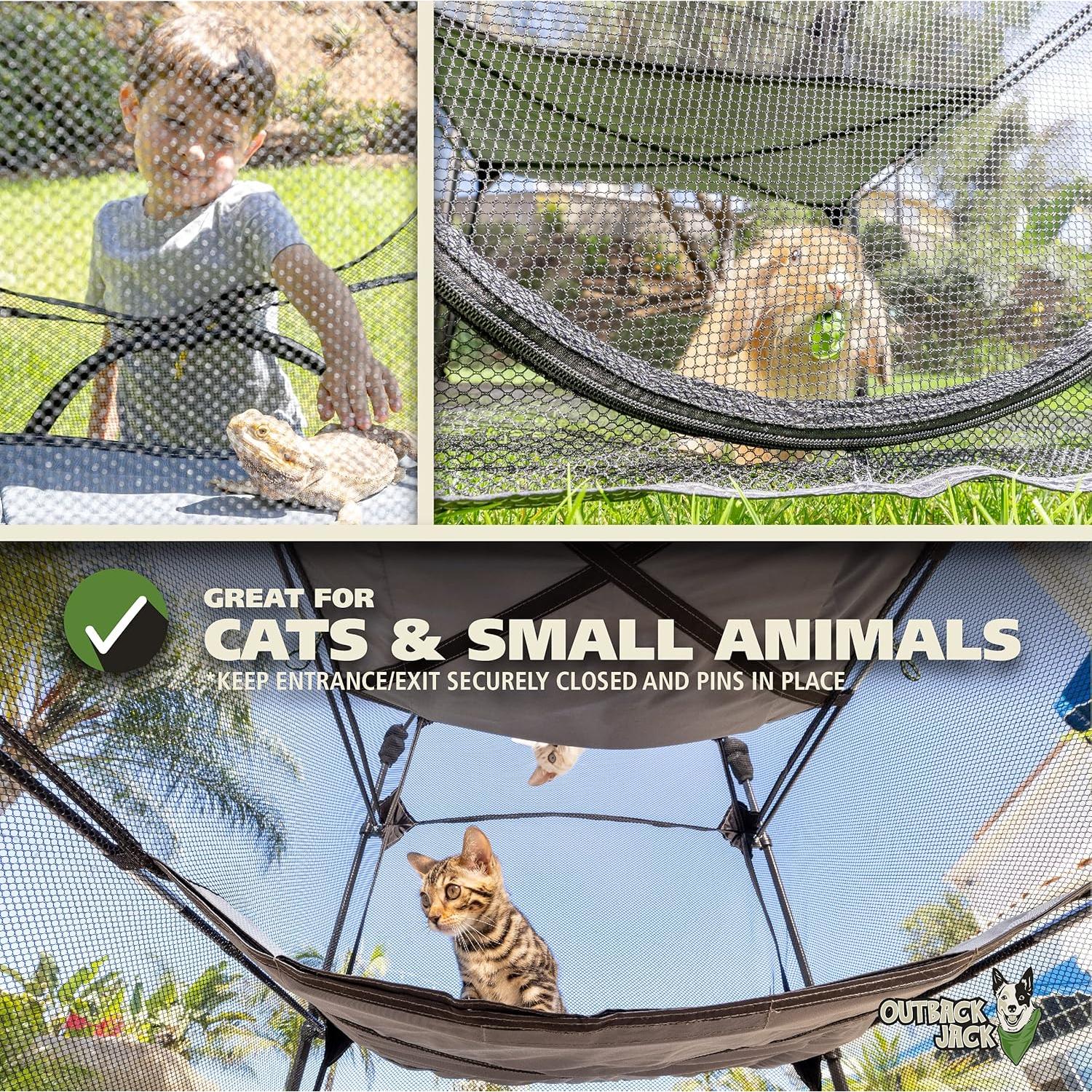 Catio Outback Jack Torre Kitty Katio para Gatos 99x99x135cm