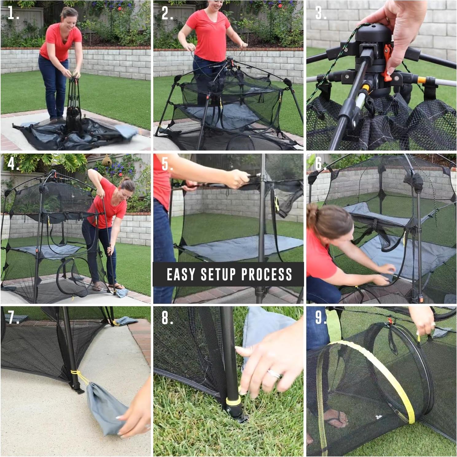 Catio Outback Jack Torre Kitty Katio para Gatos 99x99x135cm