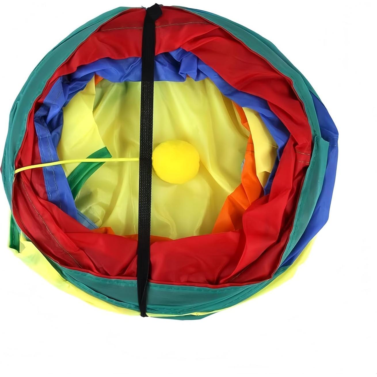 Túnel para Cobayas TOBDPYG 3 Vías Plegable con Bola de Felpa