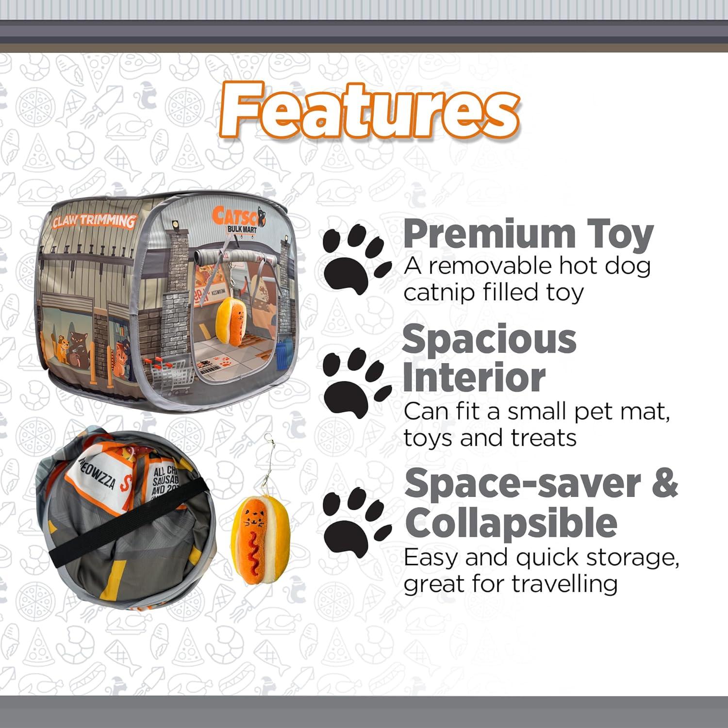 Casa para Gatos Plegable Capnip Catsco Bulkmart 51.5x39cm