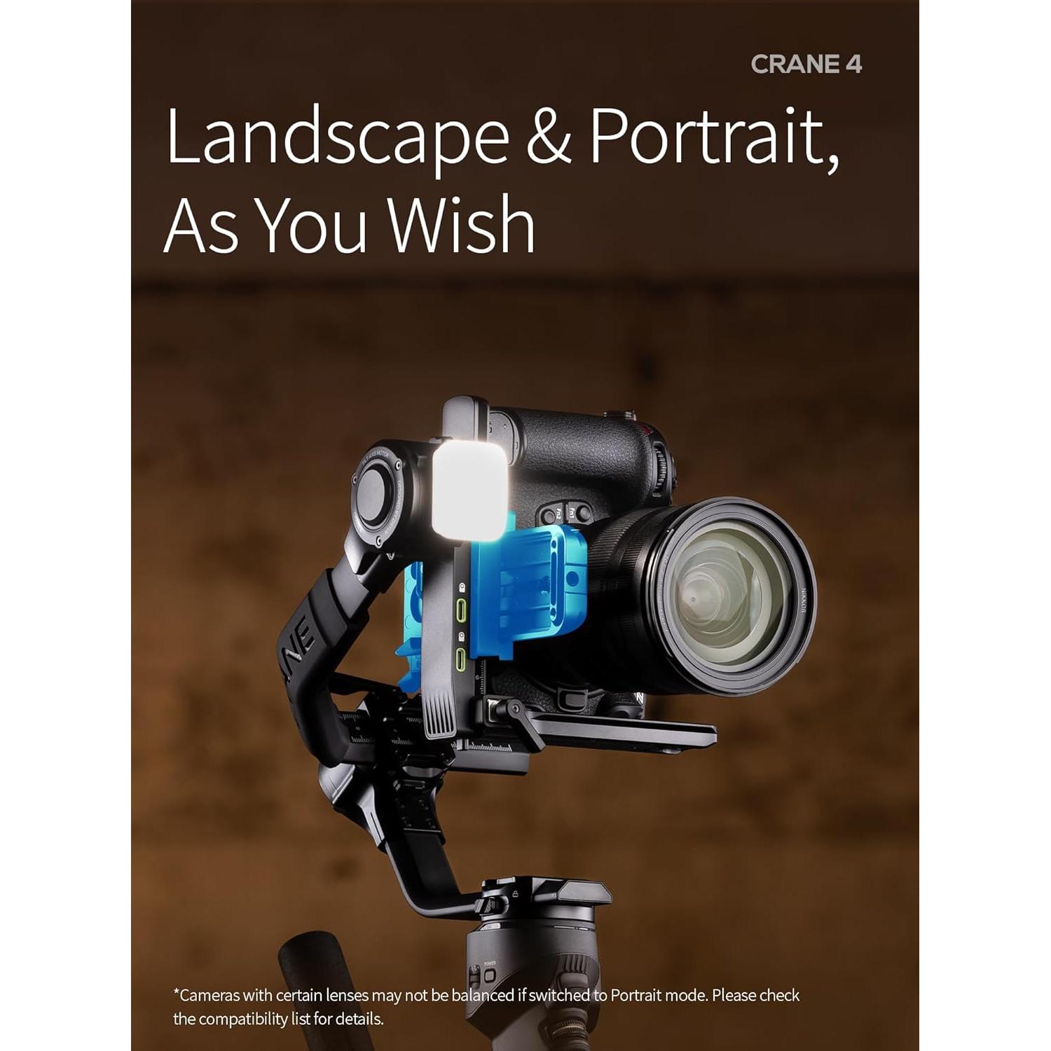 Estabilizador ZHIYUN Crane 4 Combo 3 Ejes para Cámara DSLR