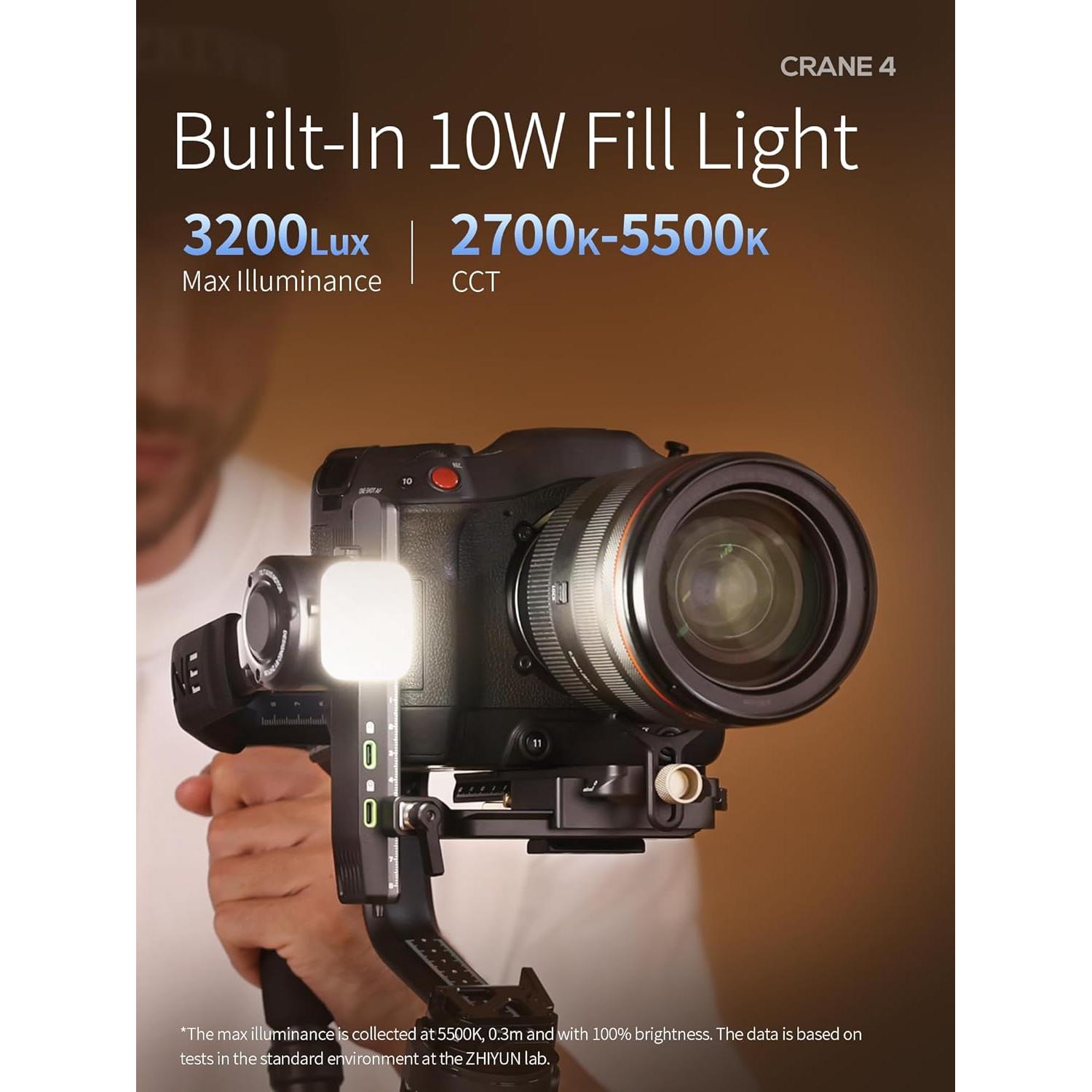 Estabilizador ZHIYUN Crane 4 Combo 3 Ejes para Cámara DSLR