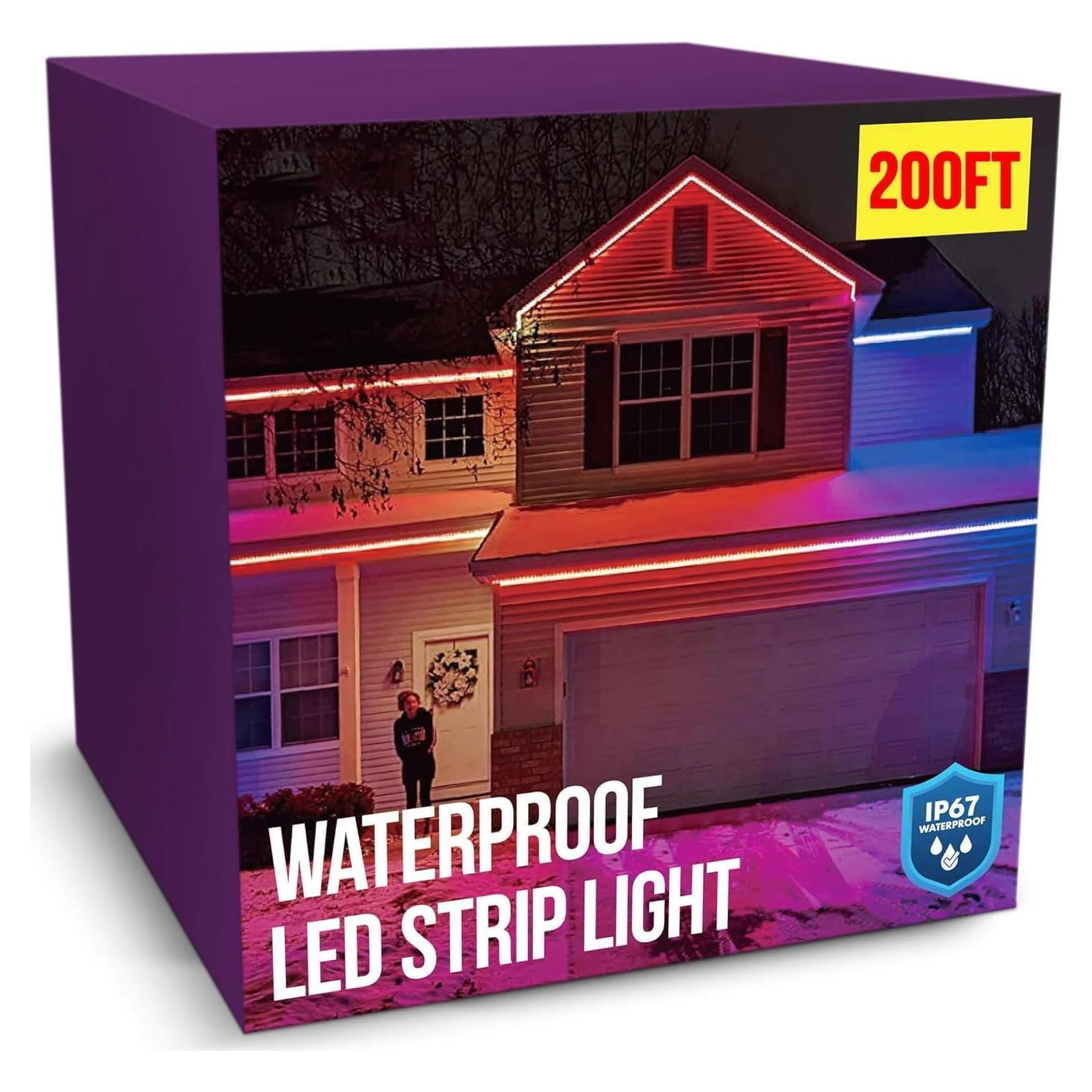 Luces de Tira LED 200ft SIFWEX RGB Impermeables IP68 Control Remoto