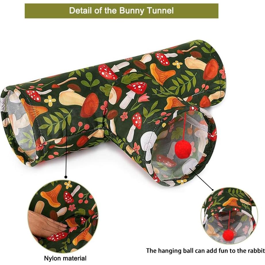 Túnel para Mascotas Pequeñas Deofun 3 Vías Lavable Hongo