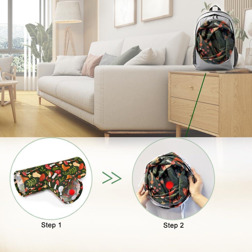 Túnel para Mascotas Pequeñas Deofun 3 Vías Lavable Hongo