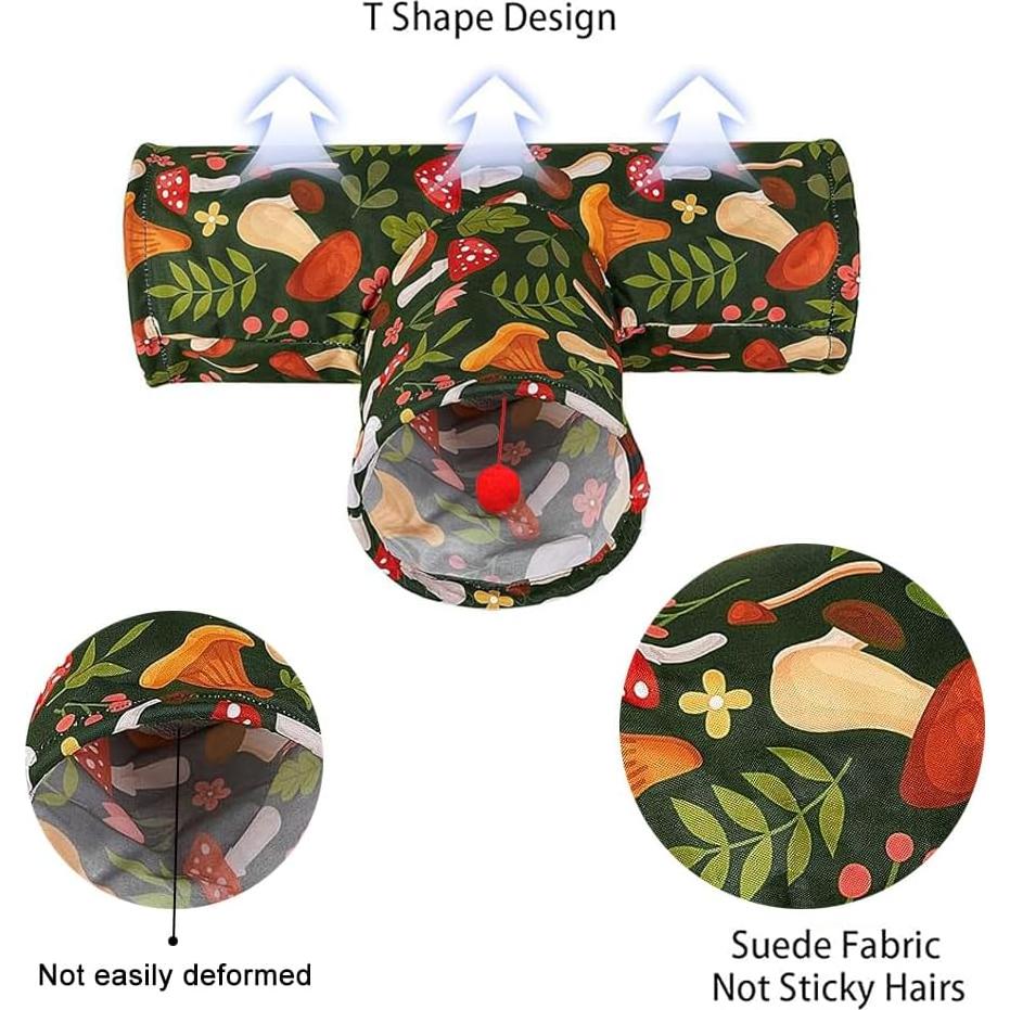 Túnel para Mascotas Pequeñas Deofun 3 Vías Lavable Hongo