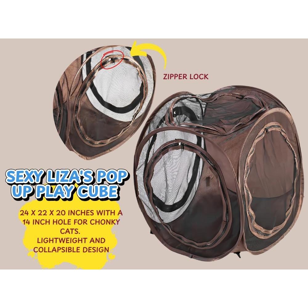 Cubo emergente para gatos Snarky Pets 61x56x51 cm con túnel