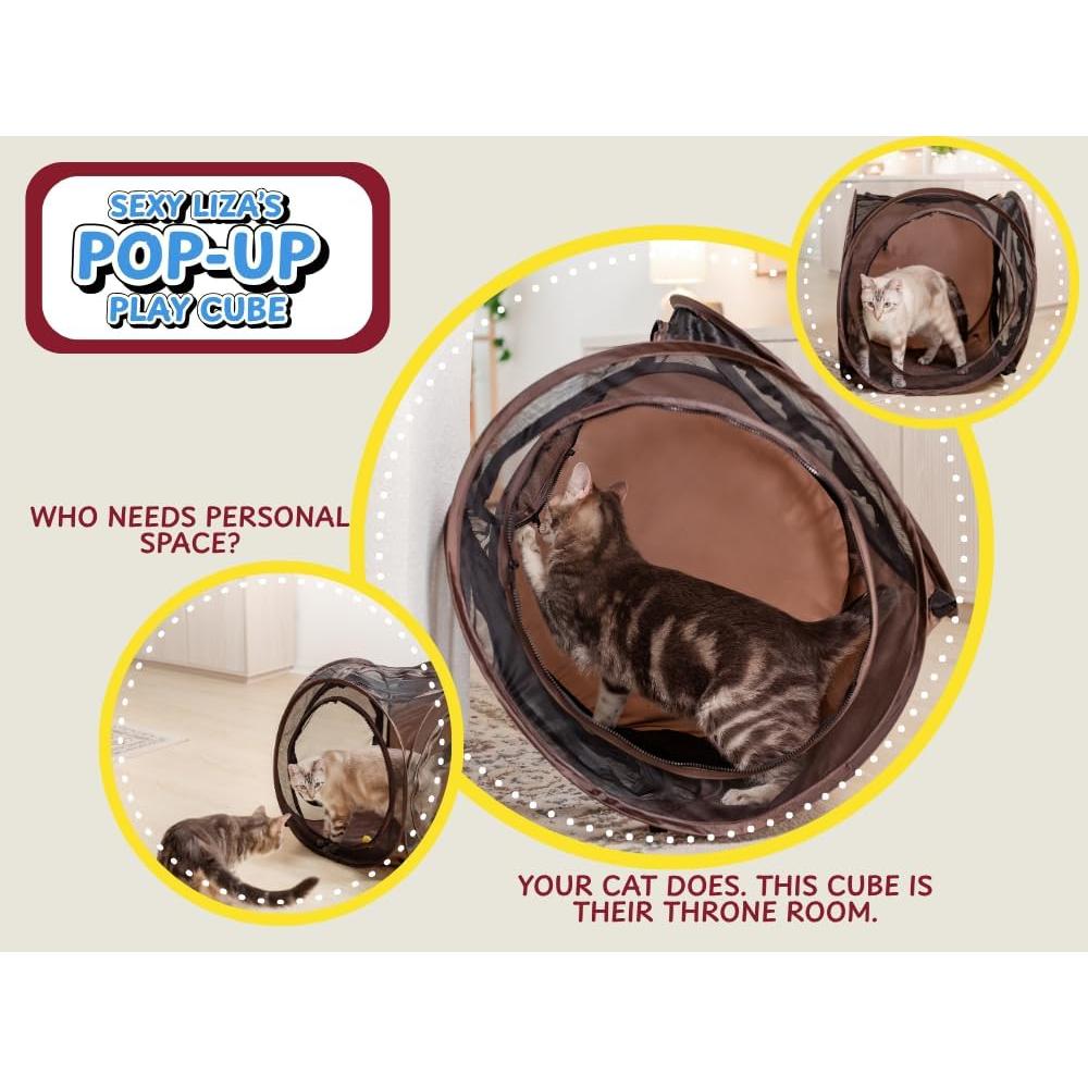 Cubo emergente para gatos Snarky Pets 61x56x51 cm con túnel