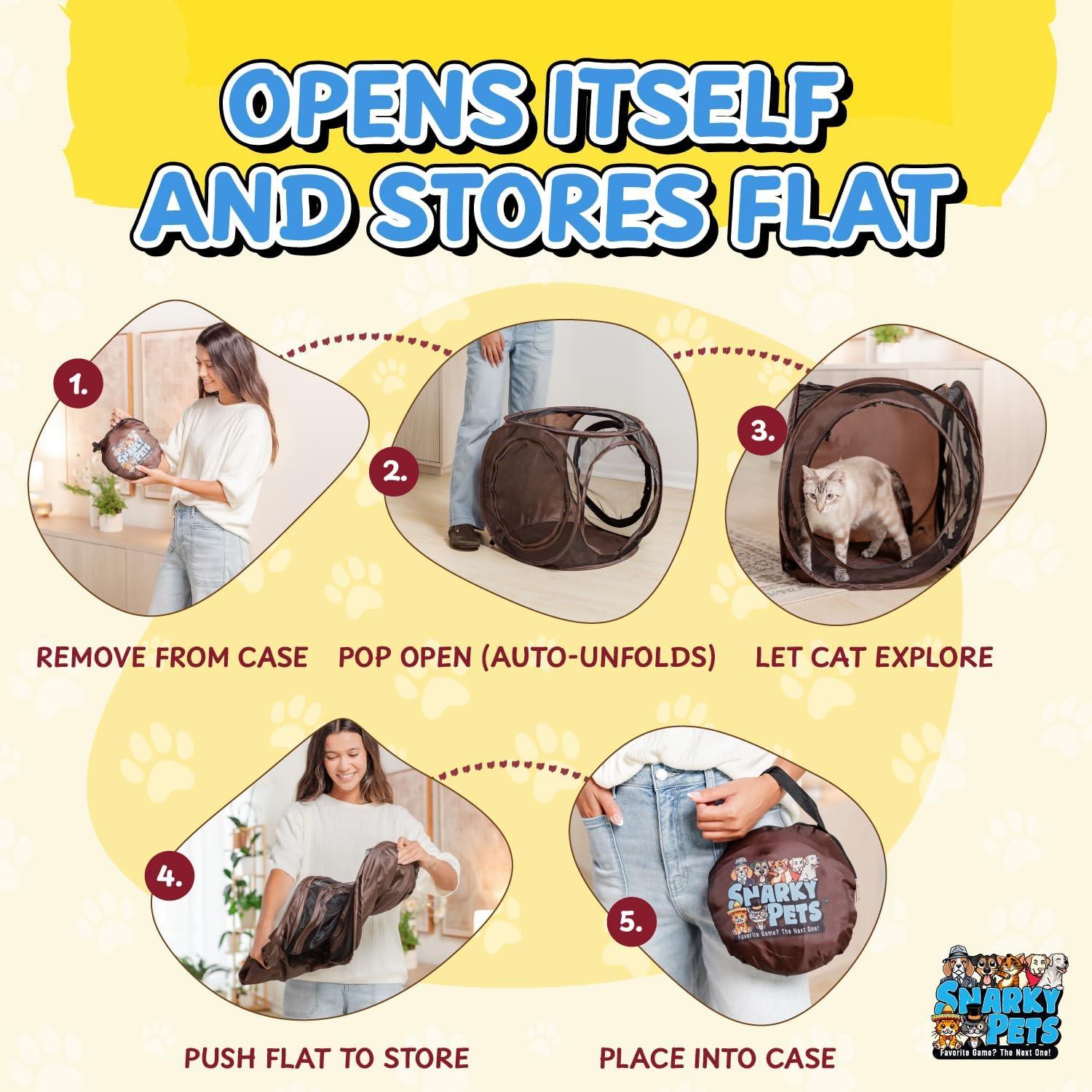 Cubo emergente para gatos Snarky Pets 61x56x51 cm con túnel