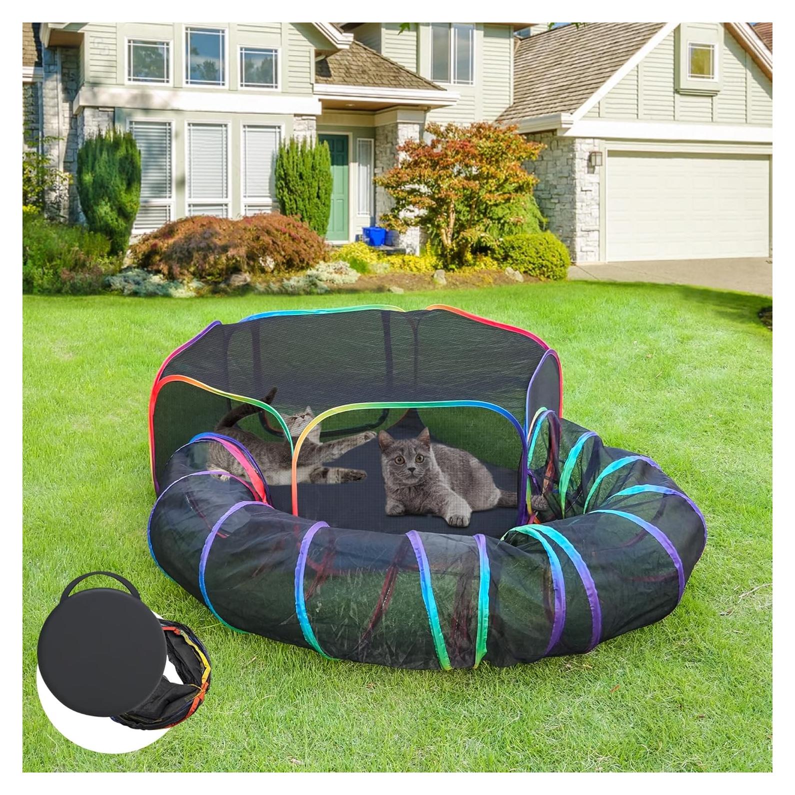 Parque Infantil Plegable para Gatos PLITTPETTS 119x119 cm