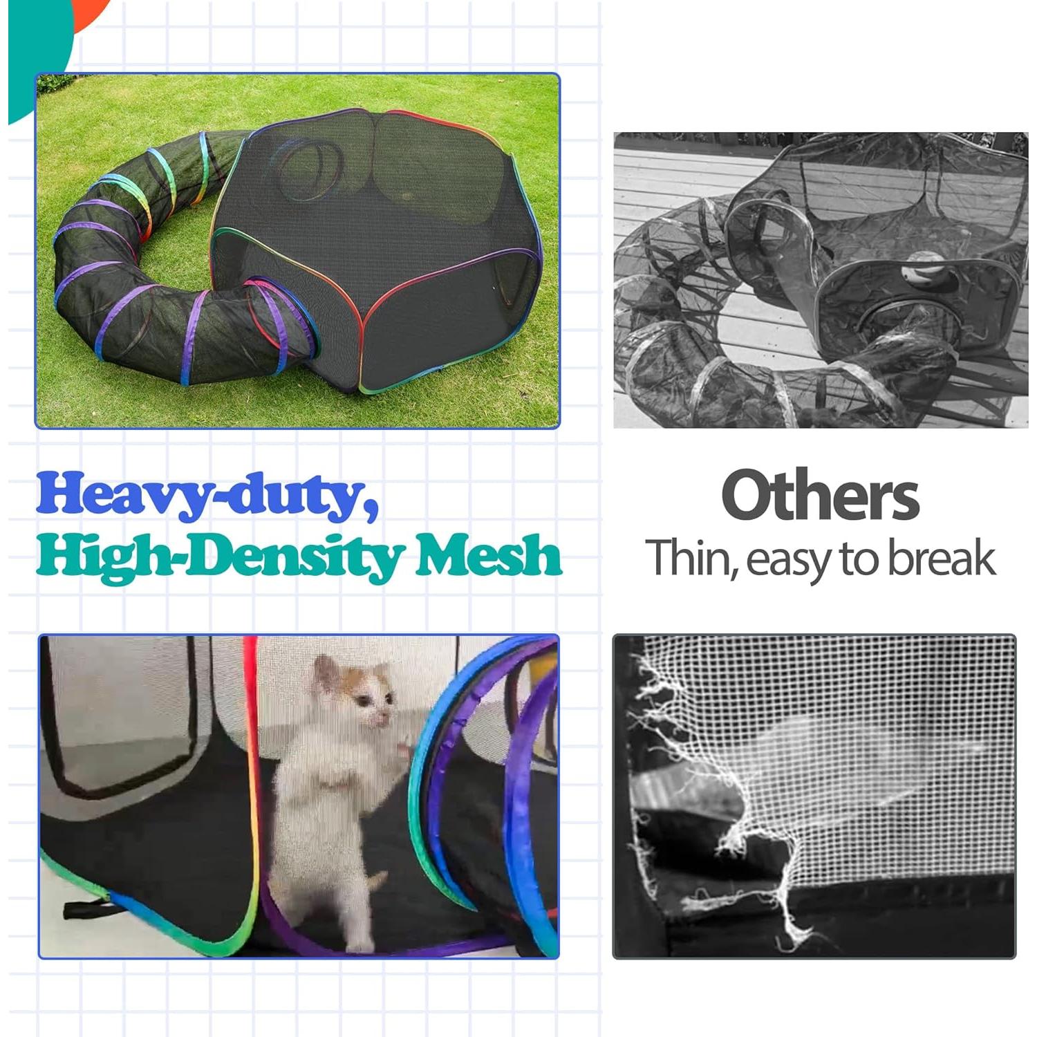 Parque Infantil Plegable para Gatos PLITTPETTS 119x119 cm