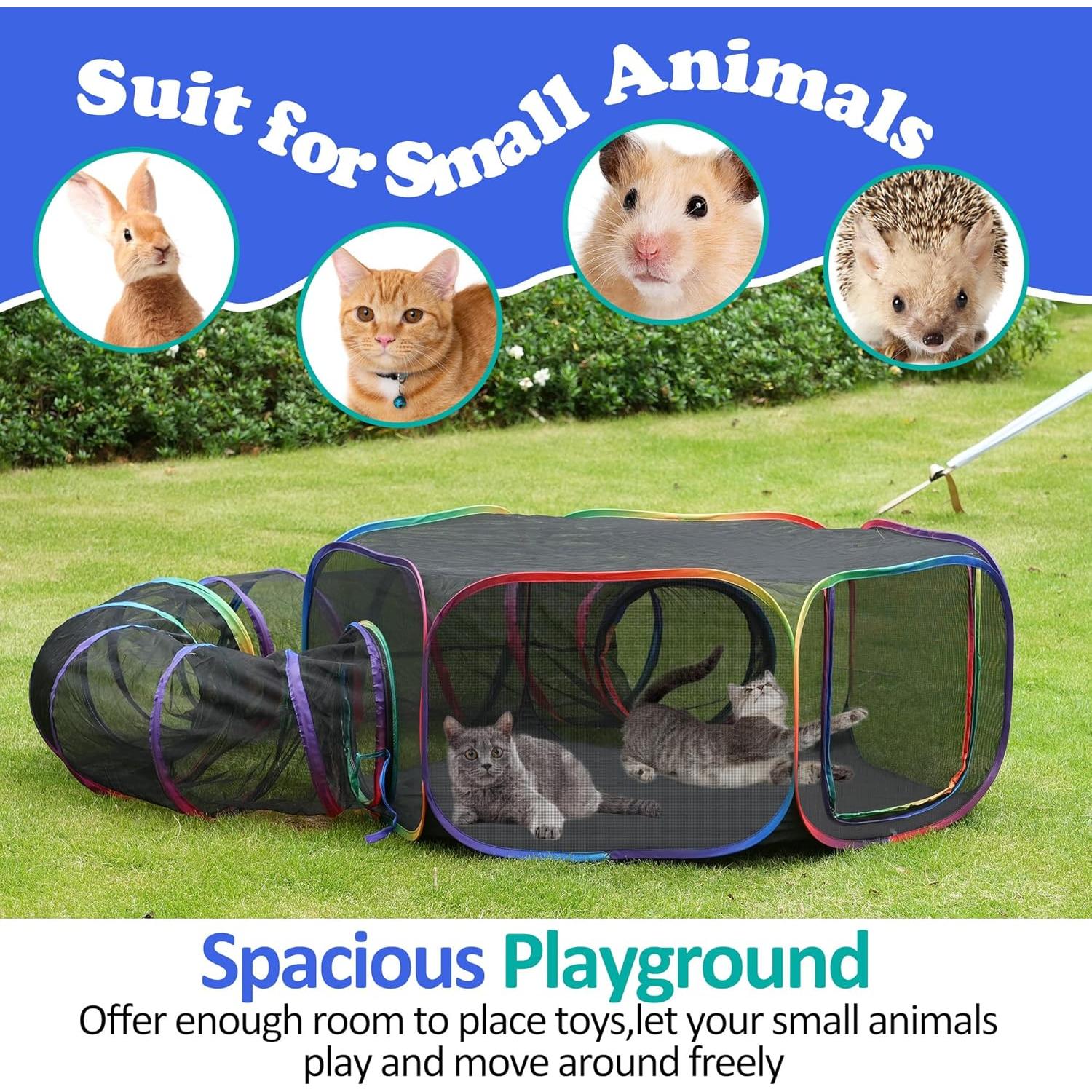 Parque Infantil Plegable para Gatos PLITTPETTS 119x119 cm