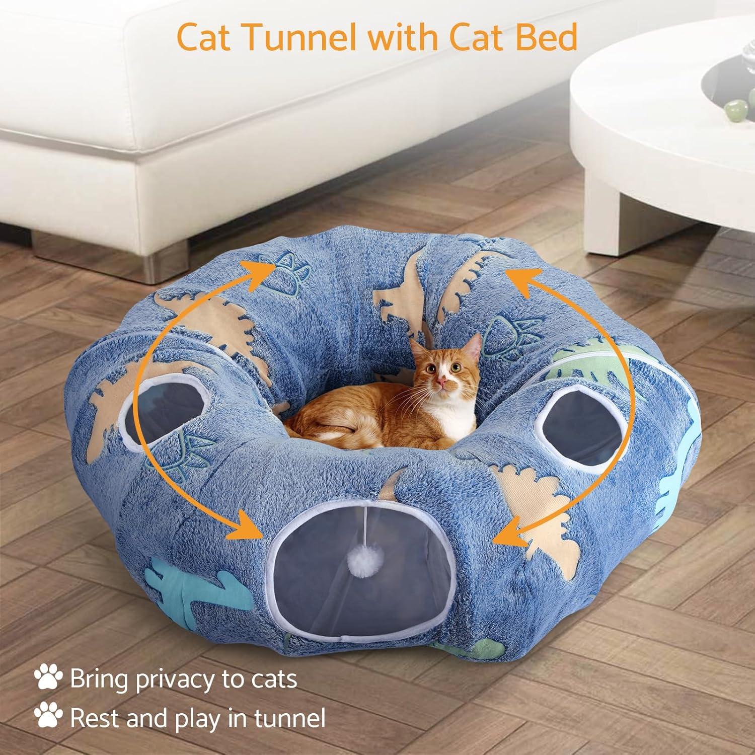 Túnel para Gatos Maxetodo - Interactivo y Plegable 3 en 1