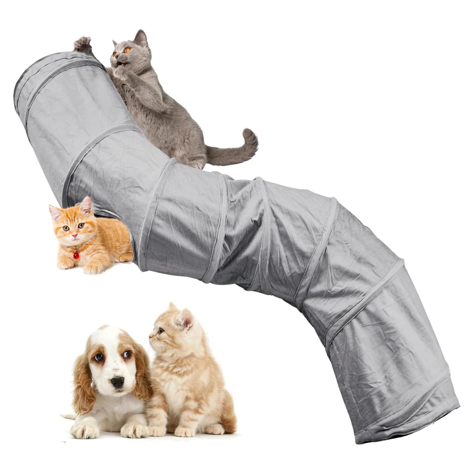 Túnel para Gatos Plegable MUYG 150.6x40.6cm Gris