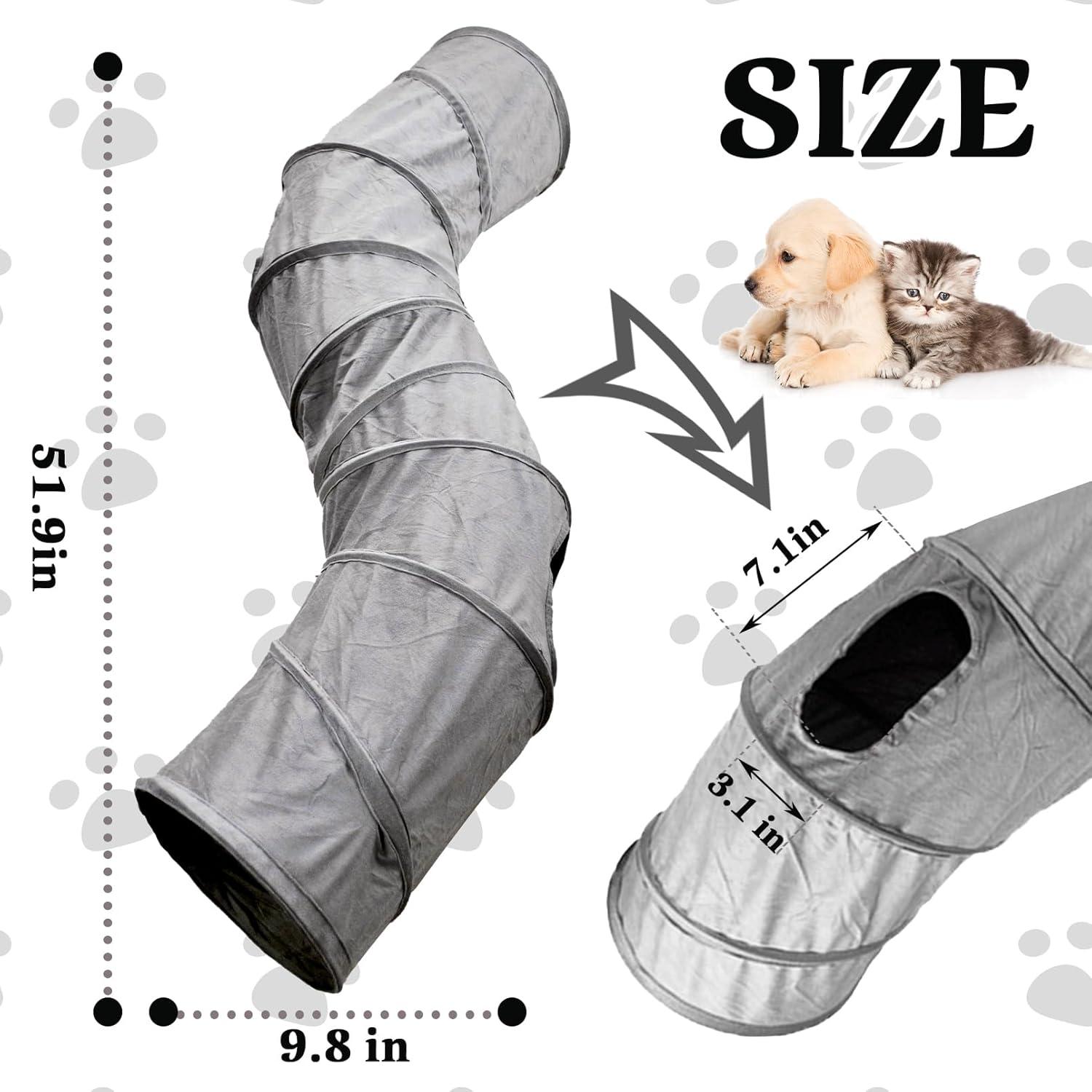 Túnel para Gatos Plegable MUYG 150.6x40.6cm Gris