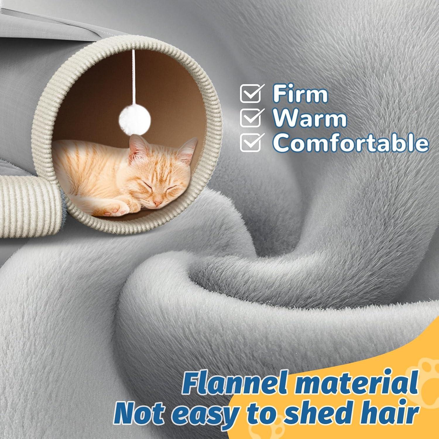Cama de túnel para gatos Abdtech 2 en 1 con cojín extraíble