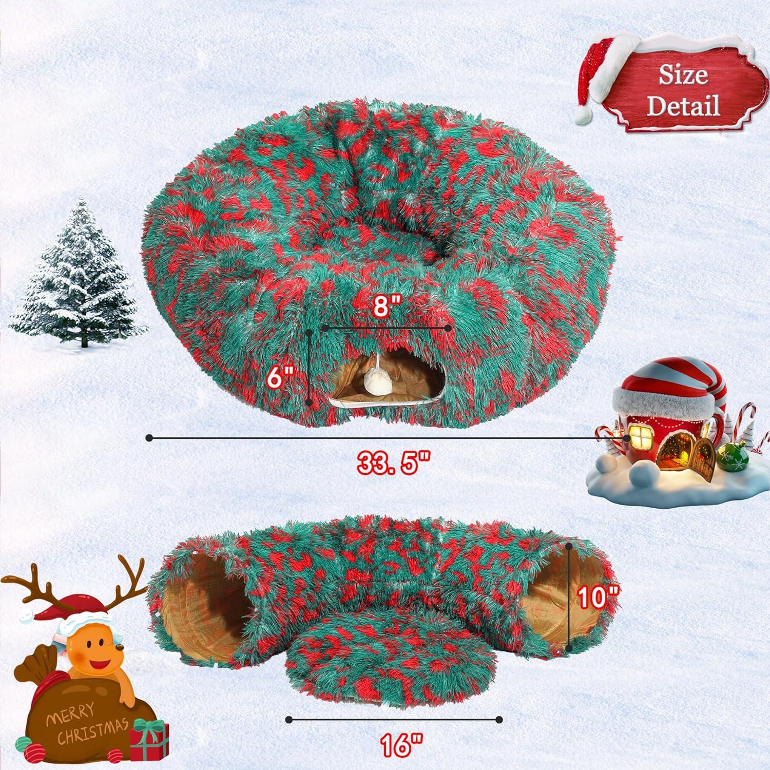 Cama Túnel para Gato LUCKITTY Navidad 91.44x91.44cm