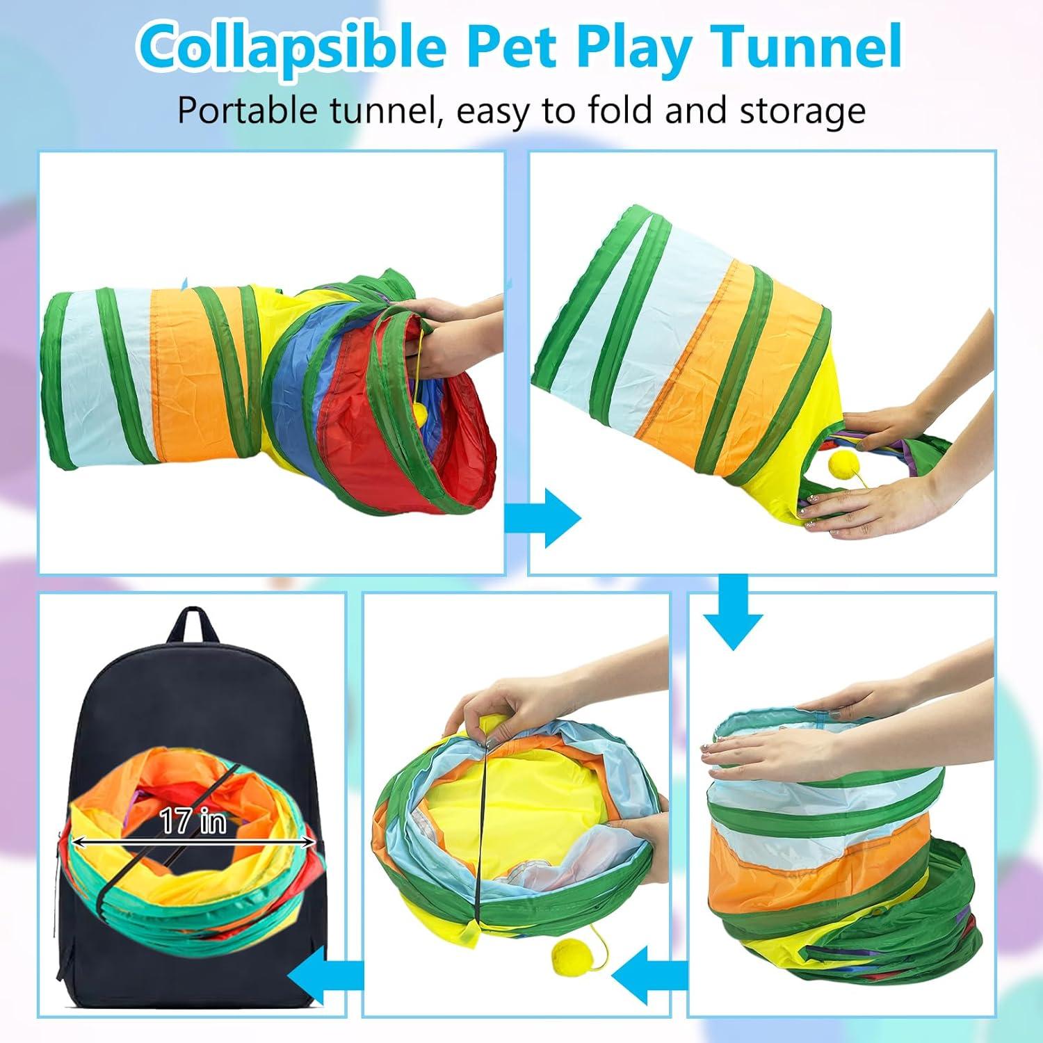 Túnel de Conejo BNOSDM 3 Vías y Tipo S, Juguetes para Mascotas