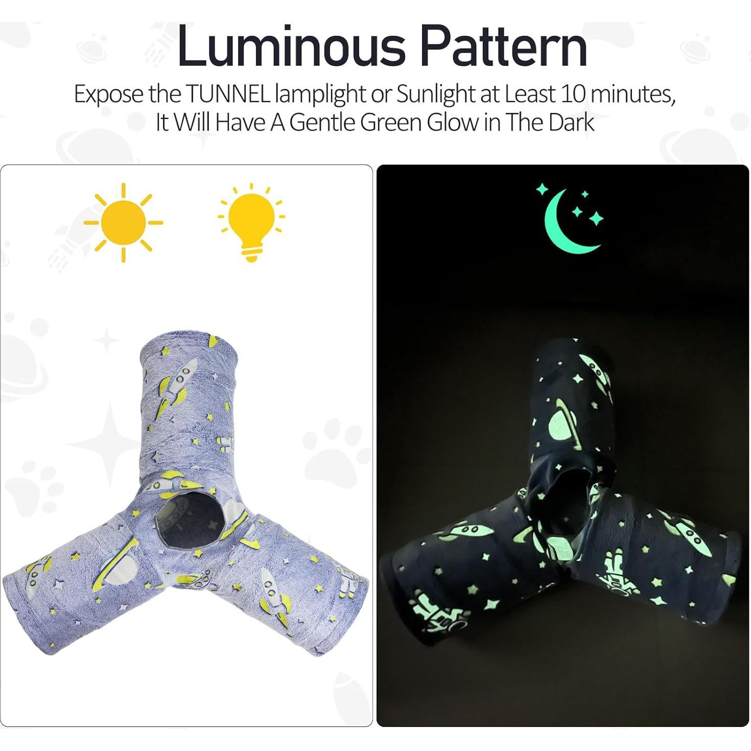 Túnel de Gato Plegable Naielfopet 3 Vías con Pelotas 35.5x30.5cm