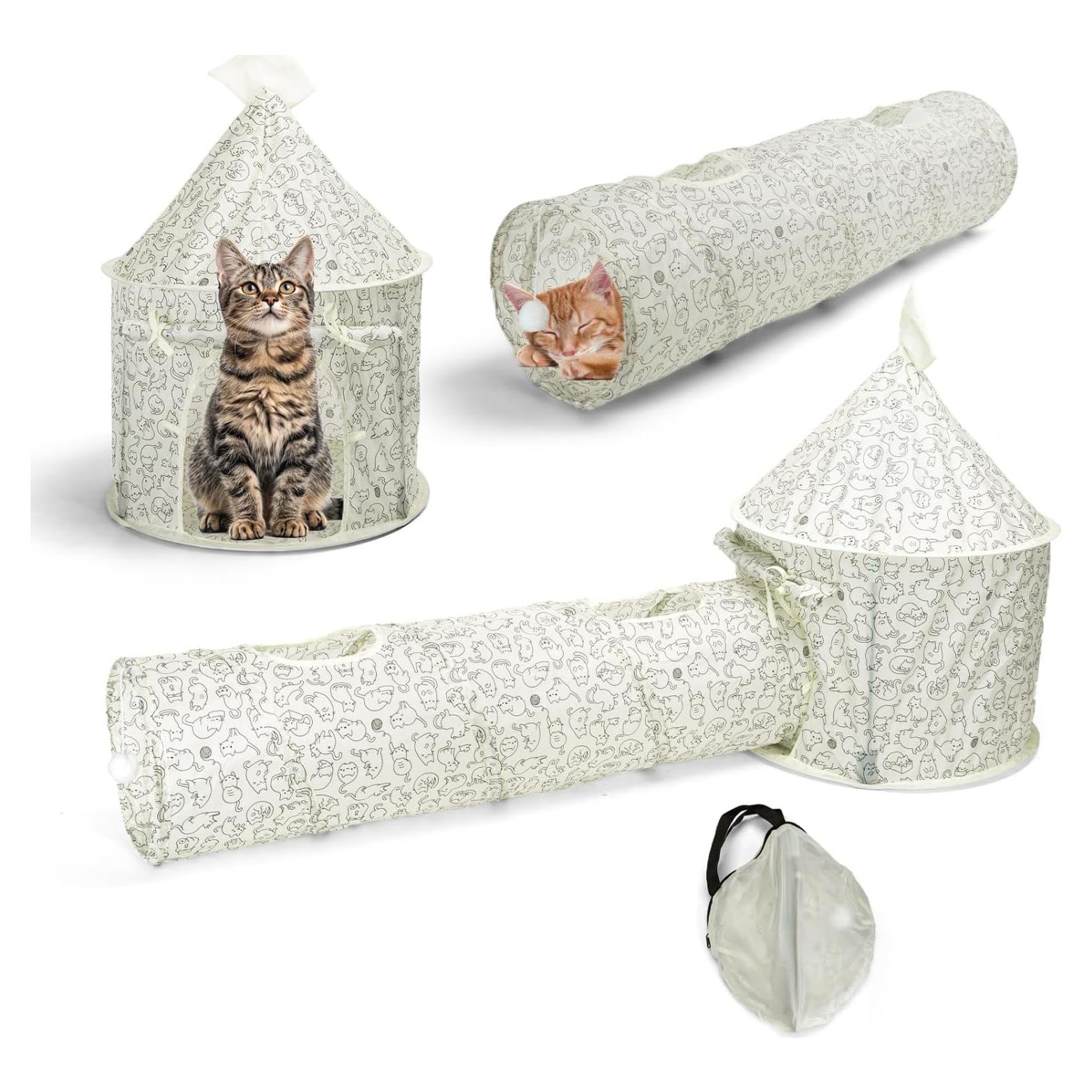 Túnel para Gatos Nobleza Grande Plegable y Lavable 137 cm