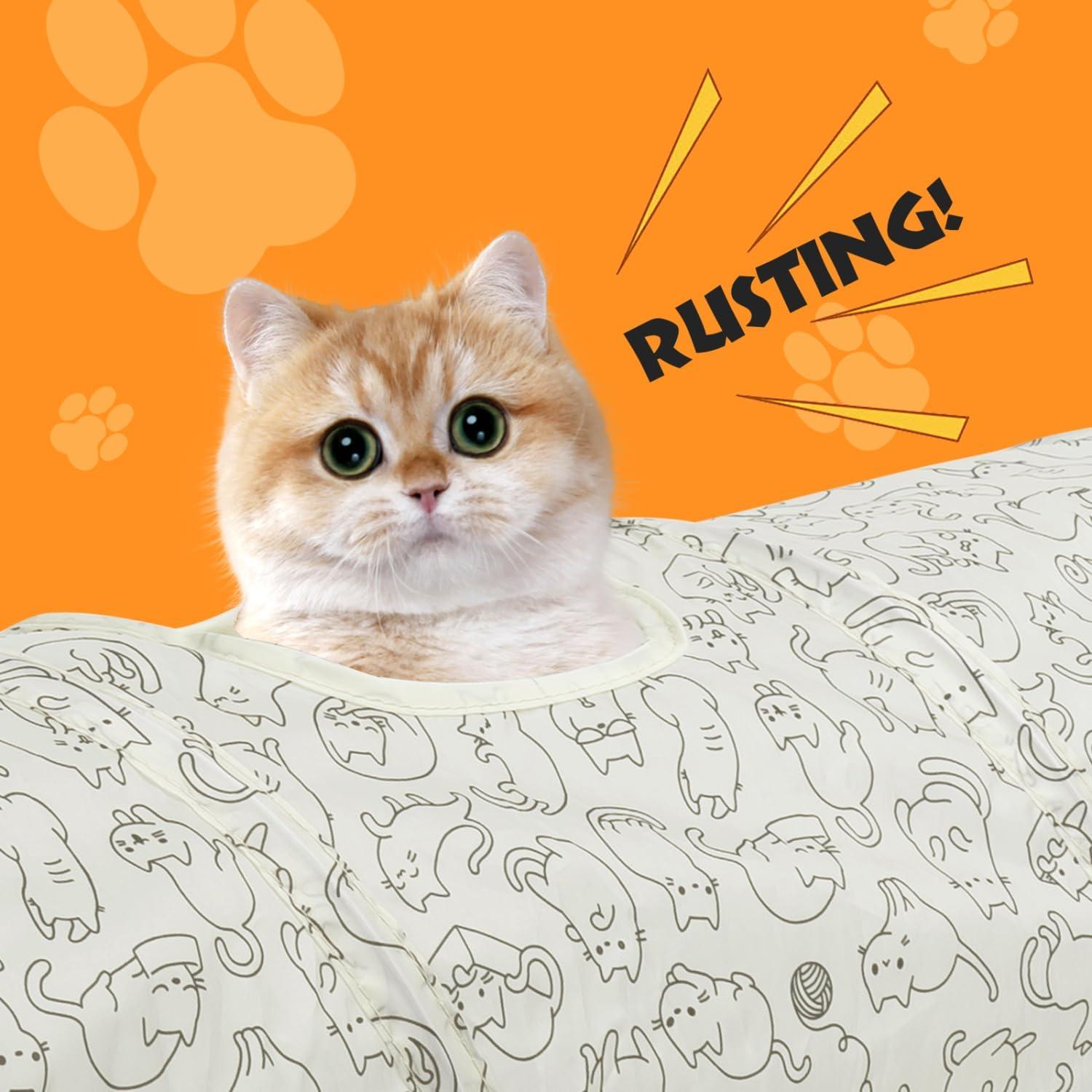 Túnel para Gatos Nobleza Grande Plegable y Lavable 137 cm