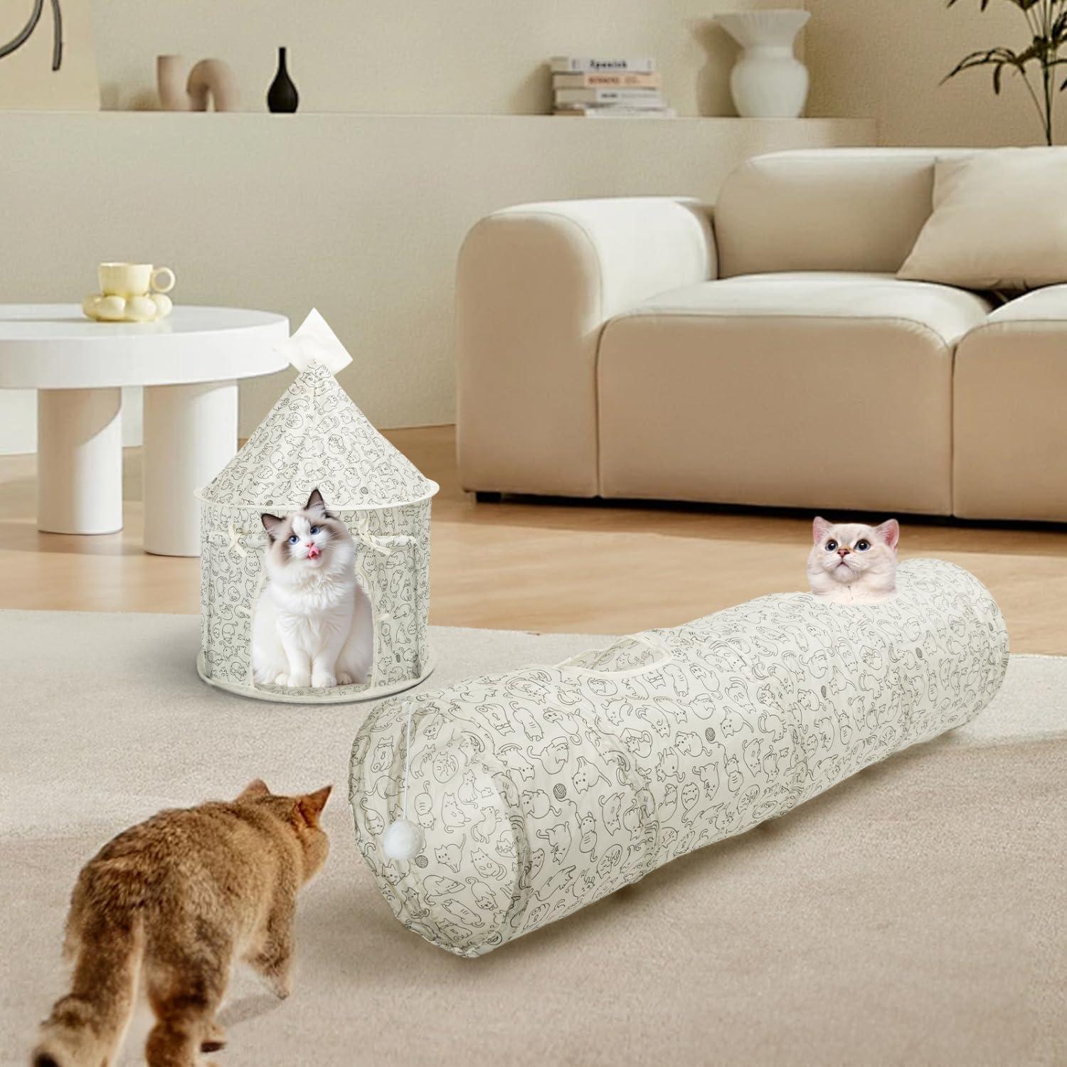 Túnel para Gatos Nobleza Grande Plegable y Lavable 137 cm