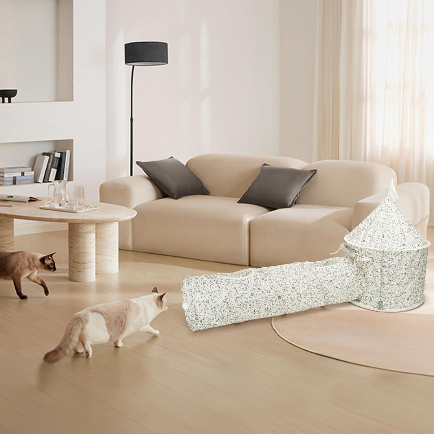 Túnel para Gatos Nobleza Grande Plegable y Lavable 137 cm