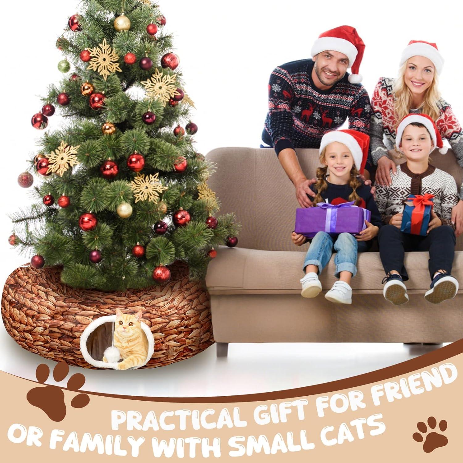 Cueva Donut para Gatos Soulchen Navidad 91x91x25cm Marrón