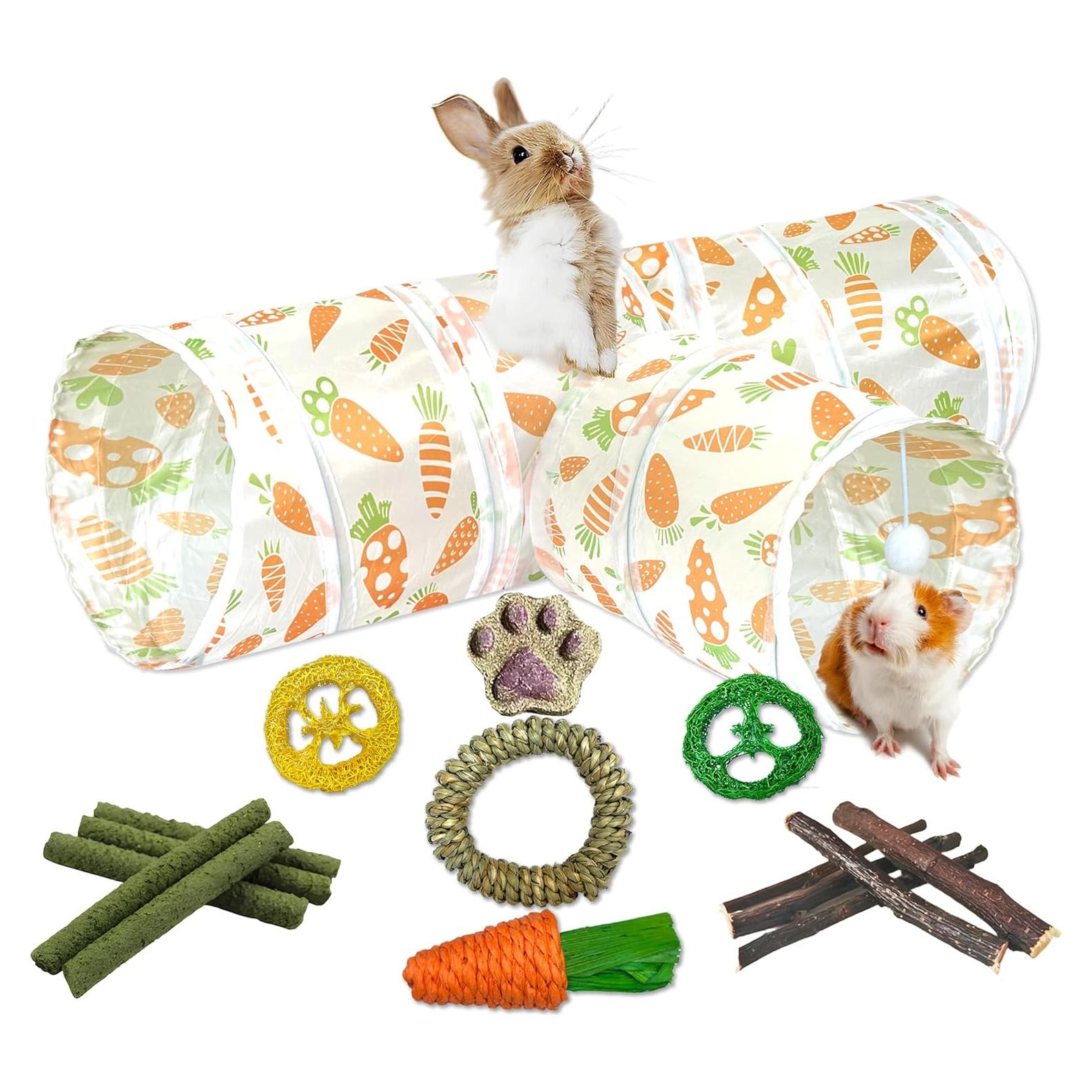 Túnel Plegable para Conejos LUCKITTY 83.82x50.8cm Naranja