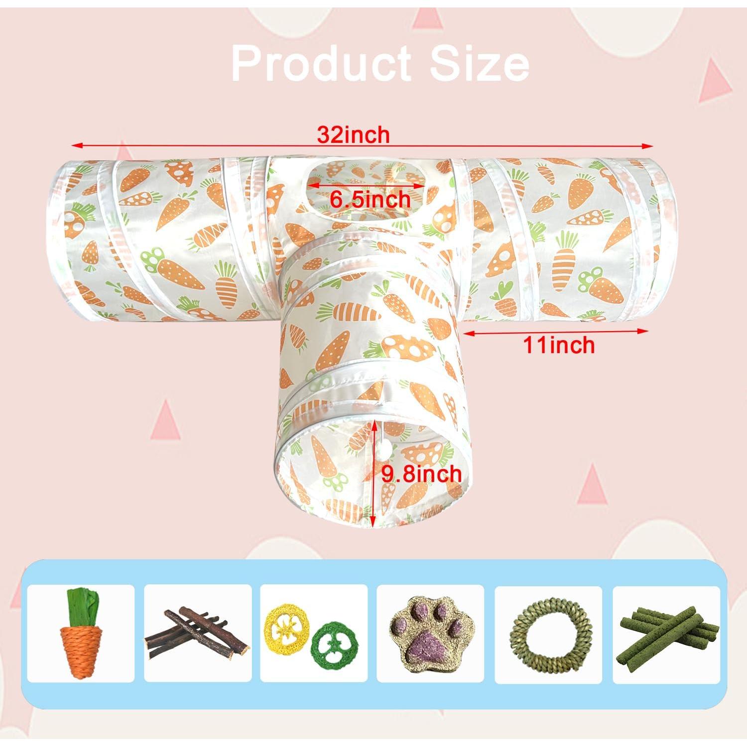 Túnel Plegable para Conejos LUCKITTY 83.82x50.8cm Naranja