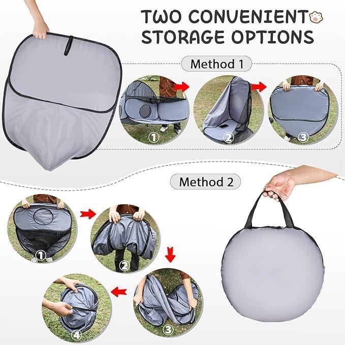 Parque para Gatos Mediano Shaoxing con Túnel y Carpa