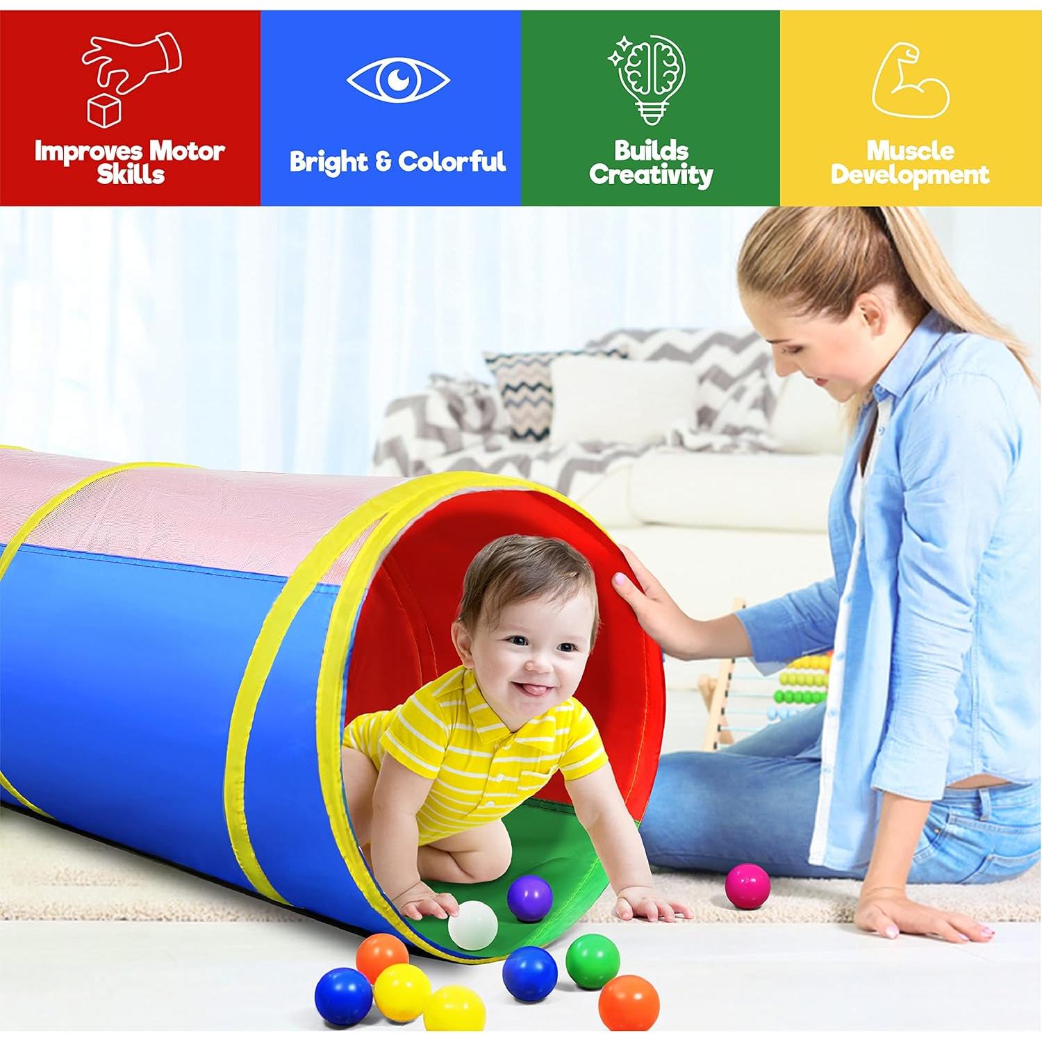 Túnel de Juego Plegable Hide N Side 1.83m para Niños y Perros