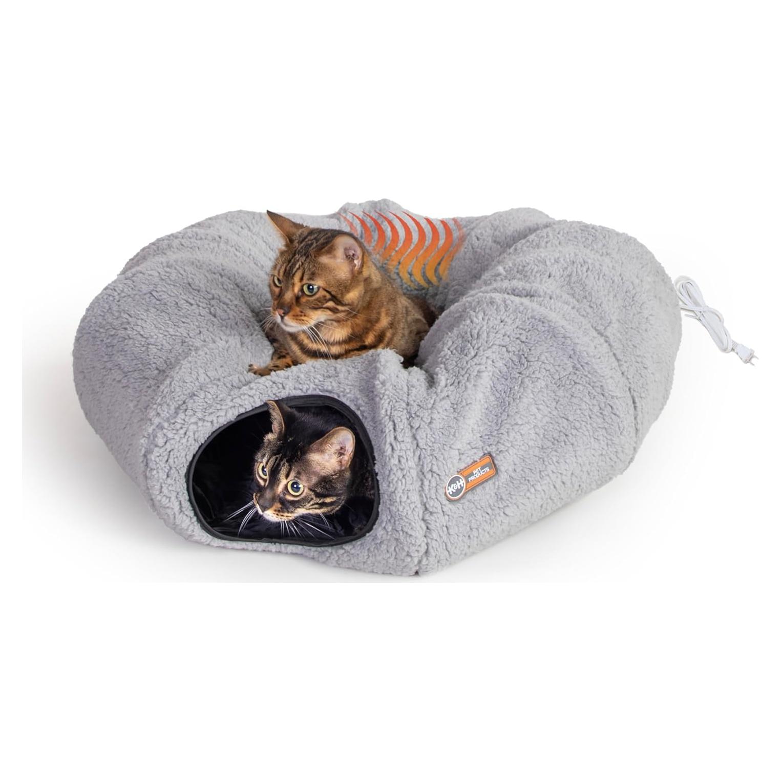 Cama Túnel Calentada K&H para Gatos 71cm Gris
