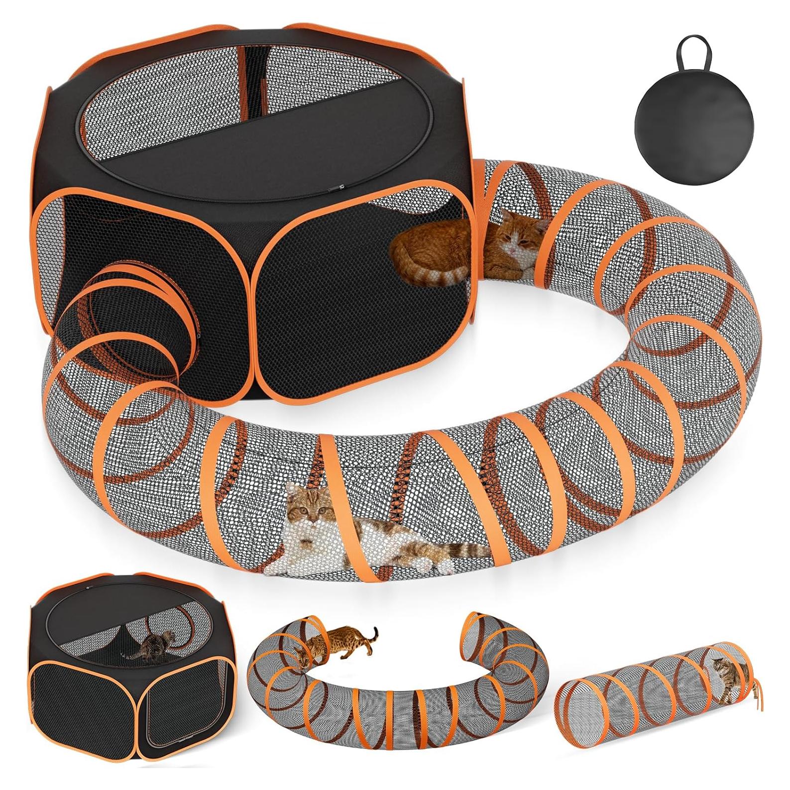 Parque Infantil para Gatos al Aire Libre con Túnel - iPetStation