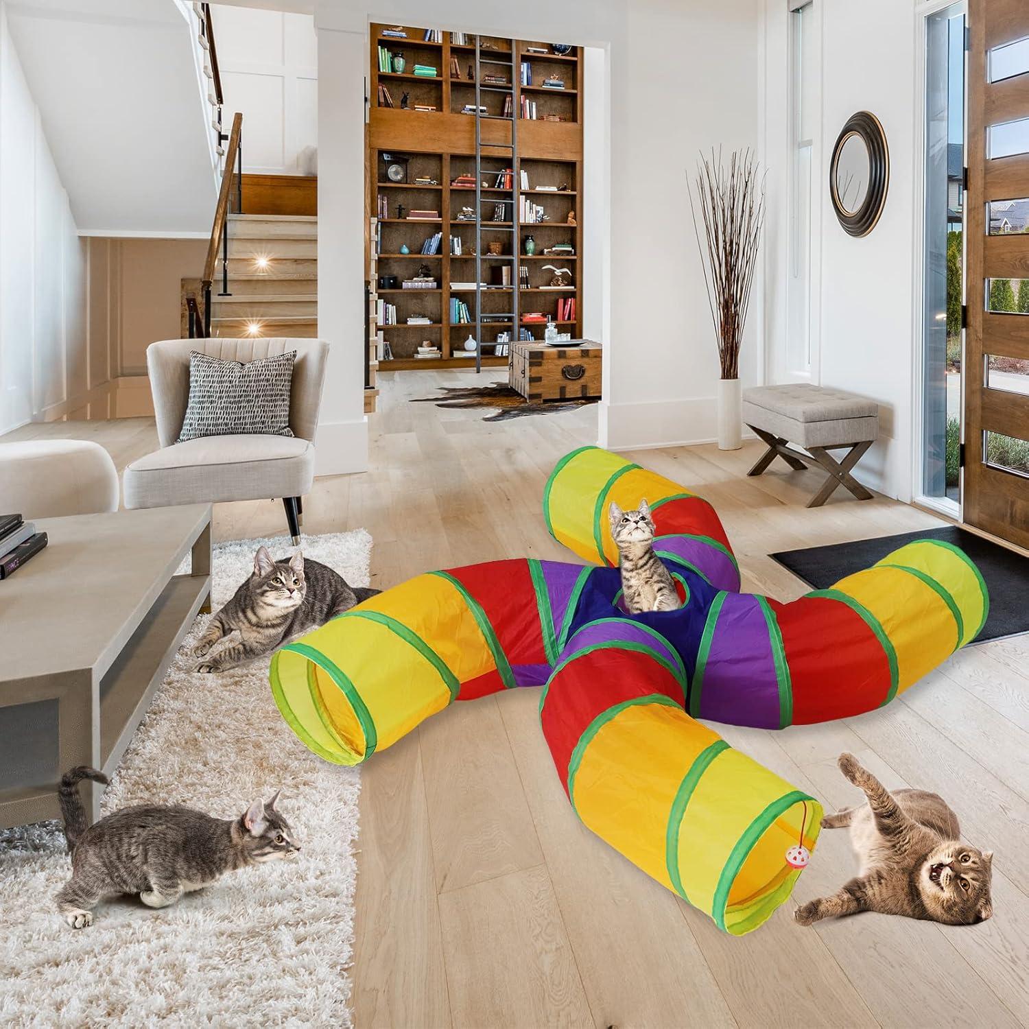 Túnel para Gatos Bemodst Grande en Forma de S - 4 Vías