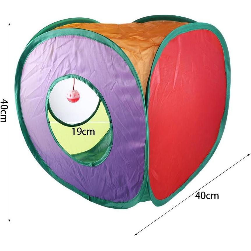 Túnel para Gatos Kopida Cubo Plegable 40x40cm con Campana