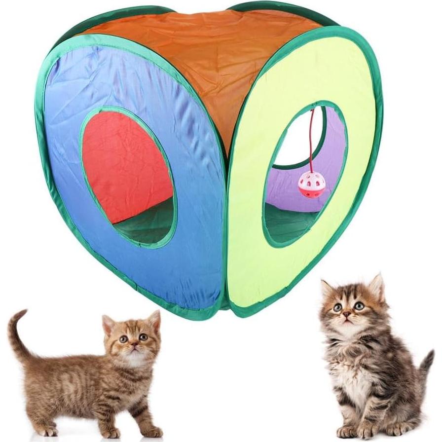 Túnel para Gatos Kopida Cubo Plegable 40x40cm con Campana