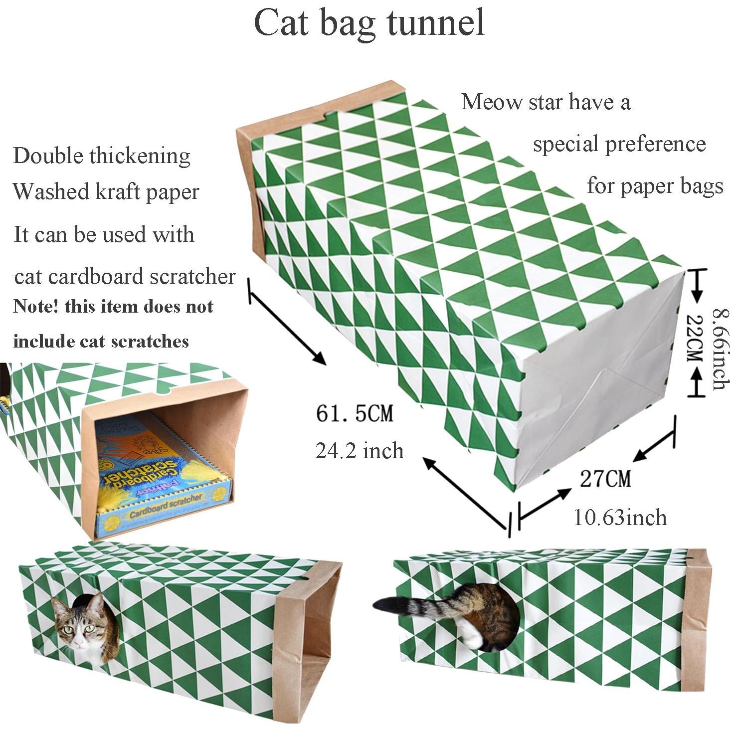 Túnel de papel para gatos JZMYXA - Casa colapsable 60 cm