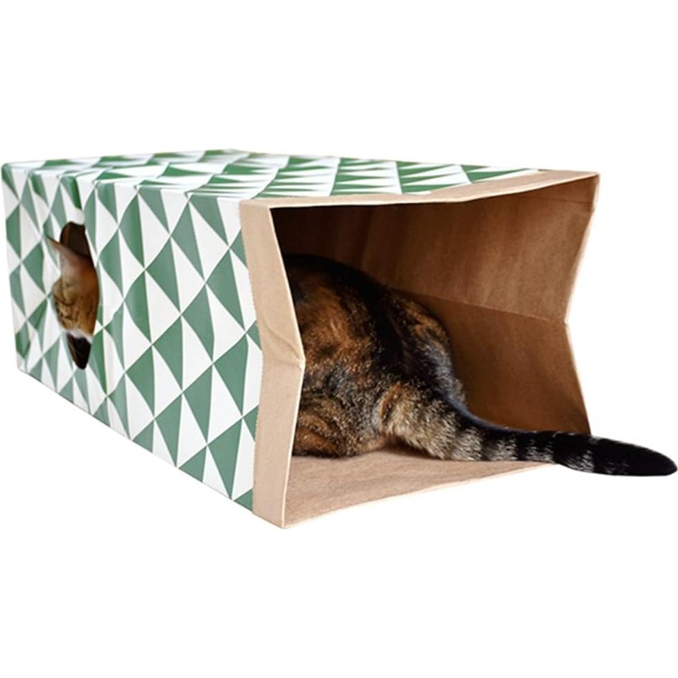 Túnel de papel para gatos JZMYXA - Casa colapsable 60 cm