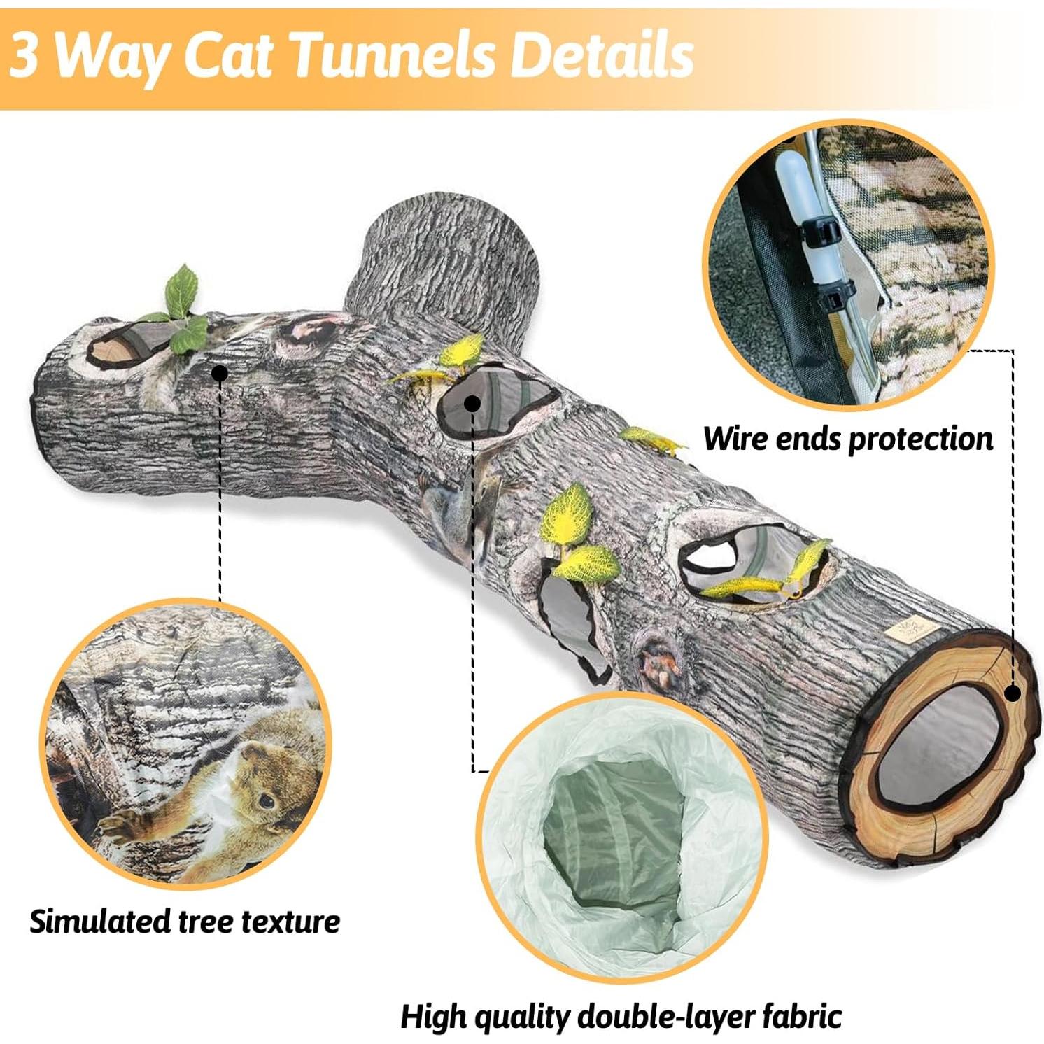 Túnel para Gatos Fhiny 3 Vías Plegable 149.86x64.77cm